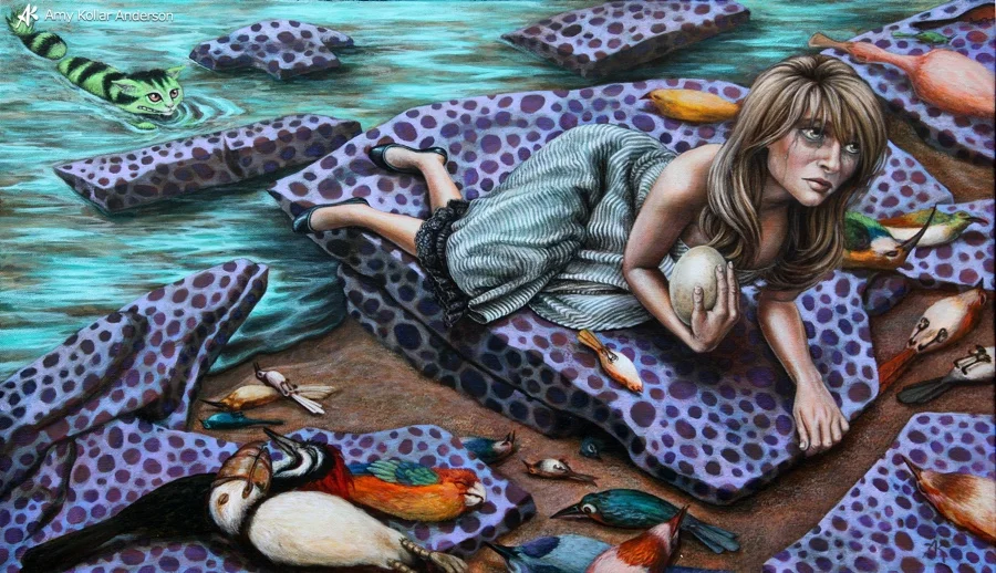 Pool of Tears : acrylic on canvas : 28" x 16" : 2012 Available • Studio Images • G oodies