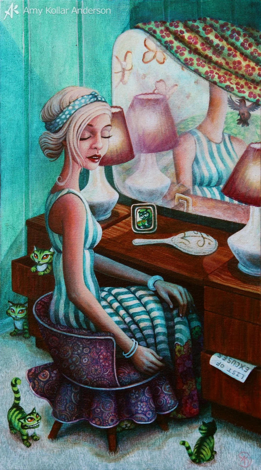 Who Are You? : acrylic on canvas : 10" x 18" : 2013 Collection of I. & M. Smallwood • Studio Images