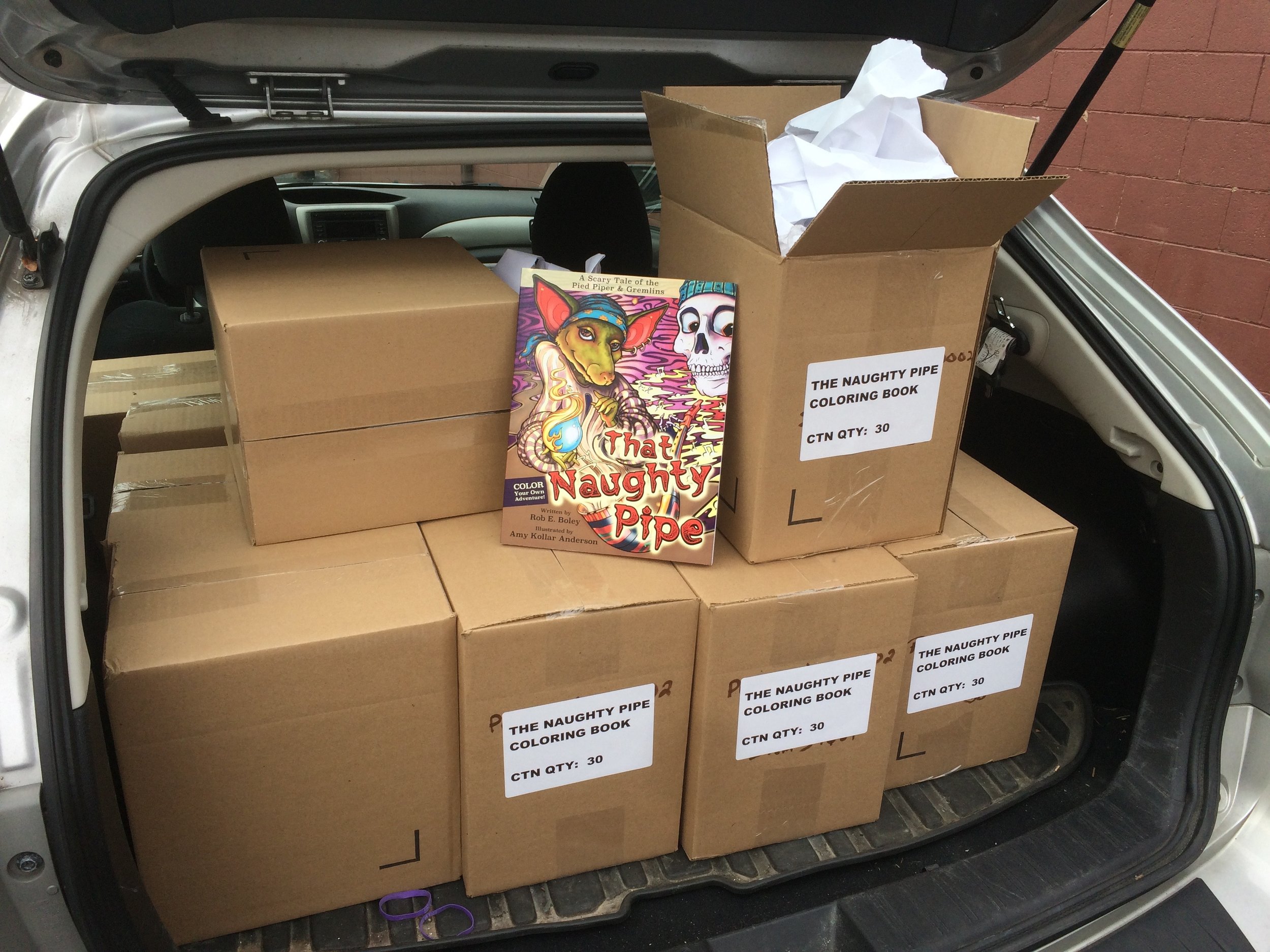 That Naughty Pipe is ALIVE and we are getting ready to send them out to all of our amazing Kickstarter backers! If you did not get a book during the campaign, you can still get some before the holidays. Check out the STORE and happy coloring! 