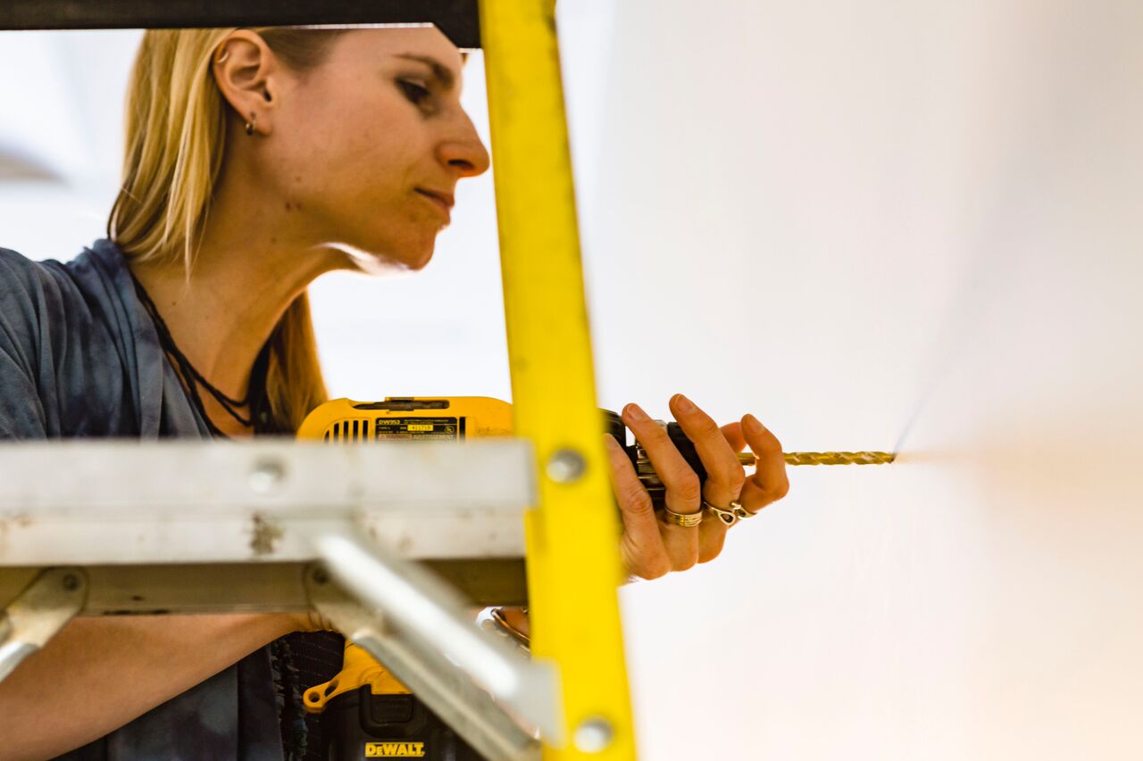 Measurements checked, time to drill! Photo by Andy Snow .