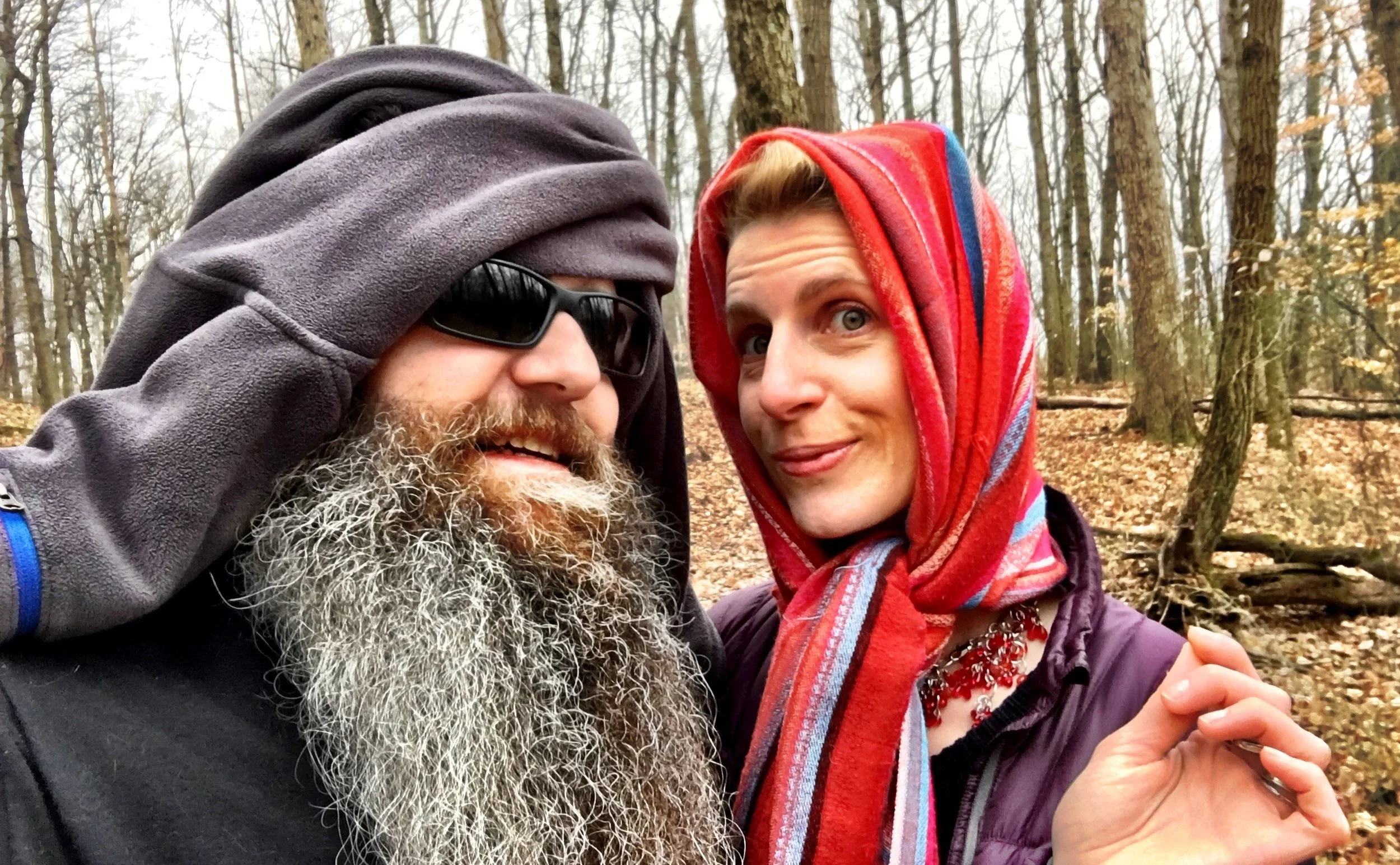 We got in a quick, and a bit chilly, hike at the Fort Hill Earthworks before the show! 