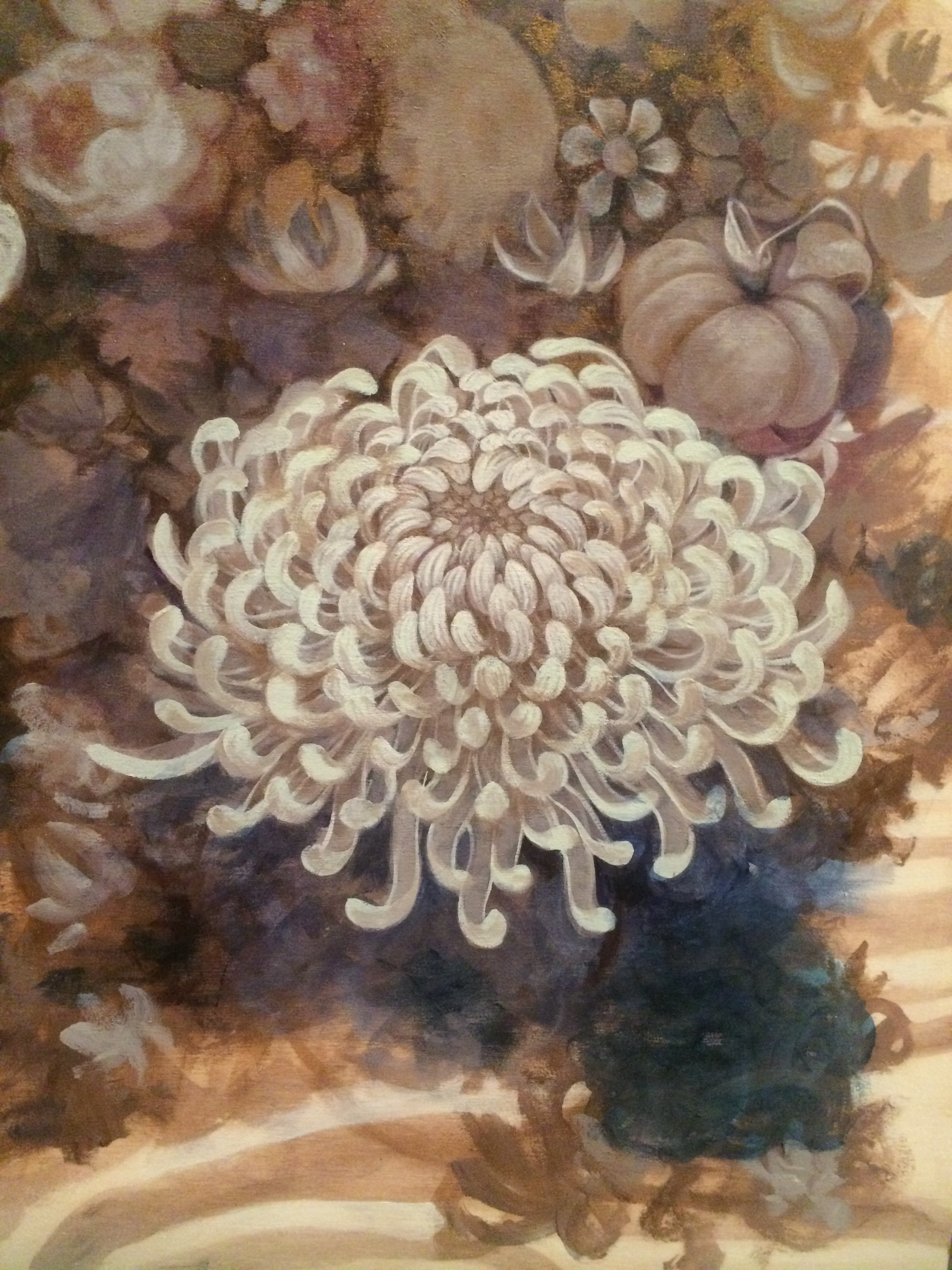 Detail of chrysanthemum. 