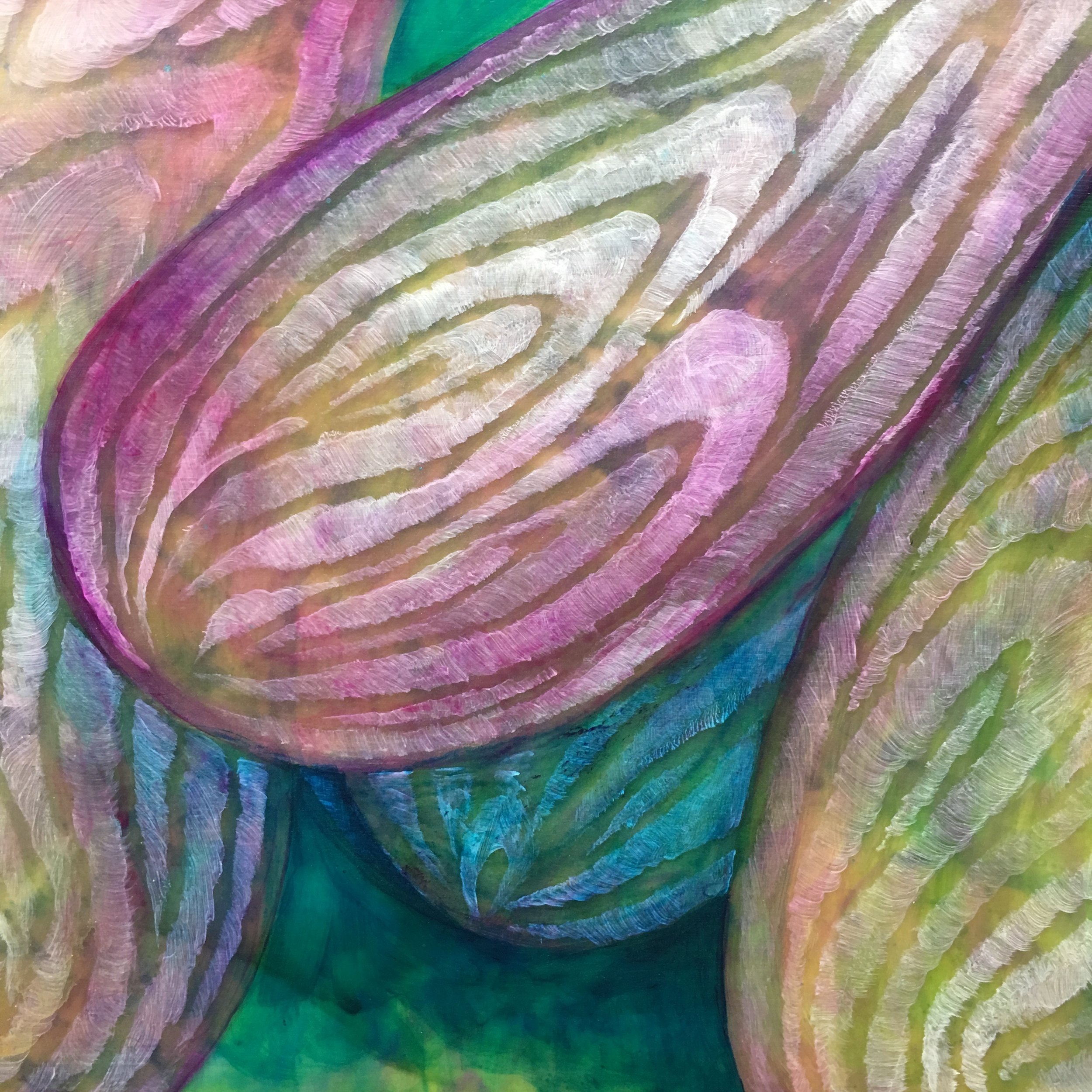 Detail of the onion in process. 