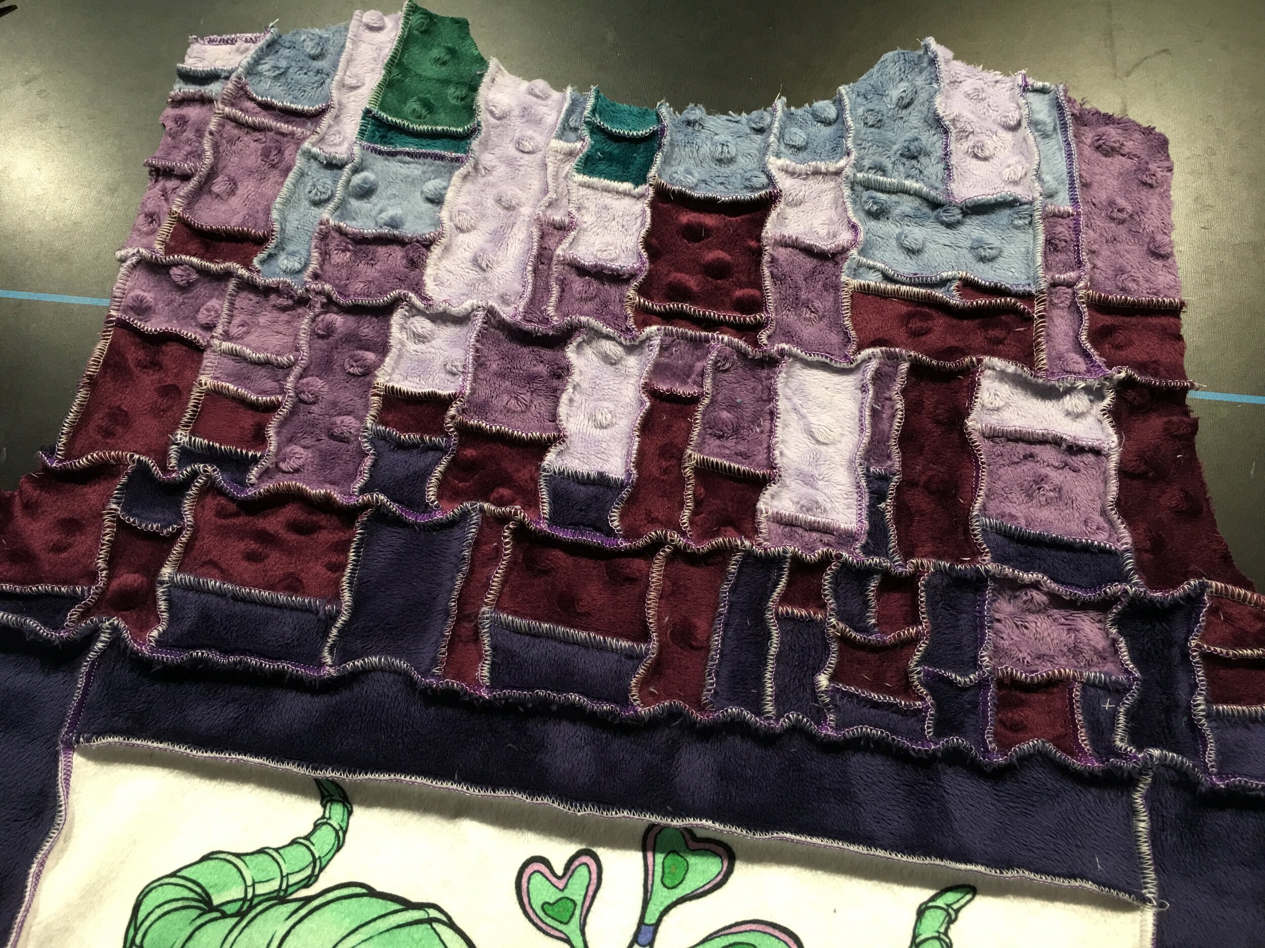 Detail of top patchwork.