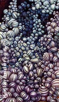    Succulence   : Oil and rice paper on canvas : 14” x 20” : 2004 