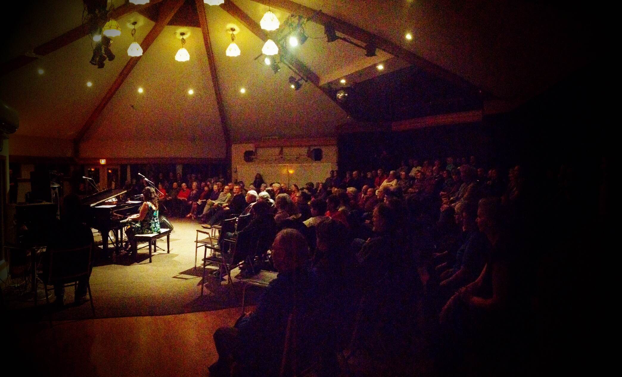 The amazing audience at the Phoenix Room, Gabriola Island. March 9, 2015