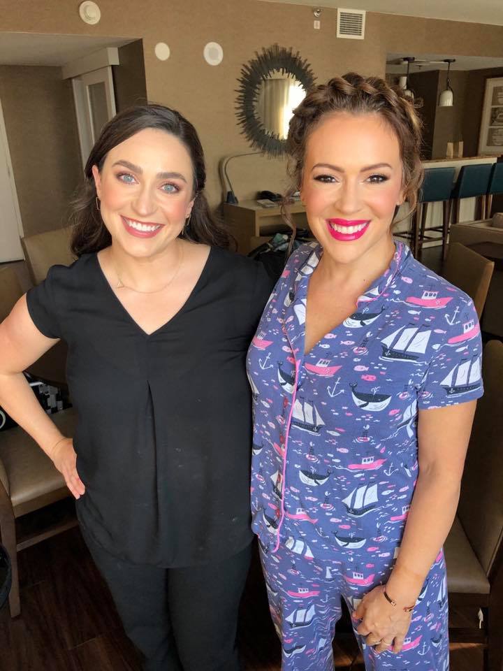 Makeup for actress Alyssa Milano