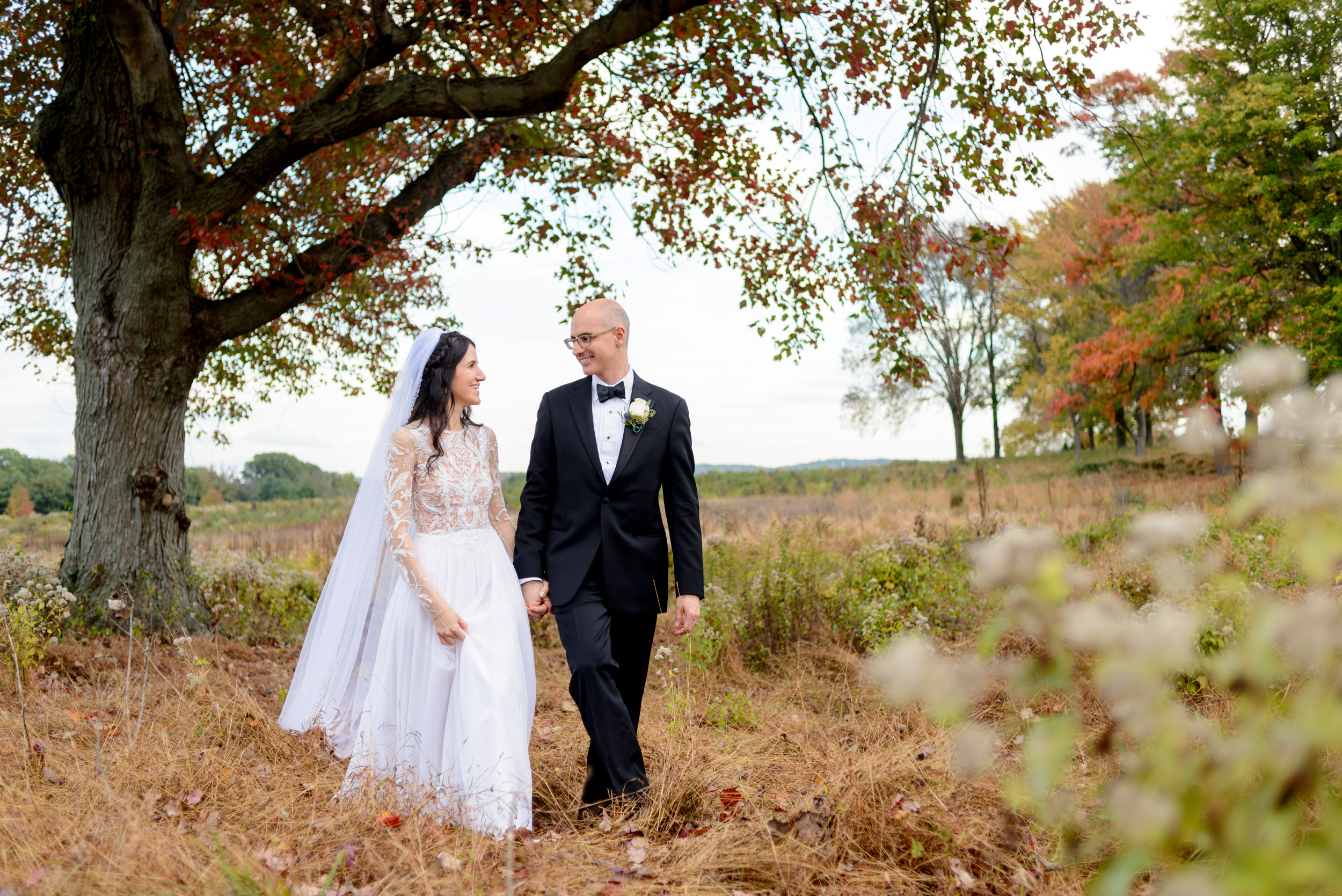 Bride and groom photos at Valley Forge National Historical Park
