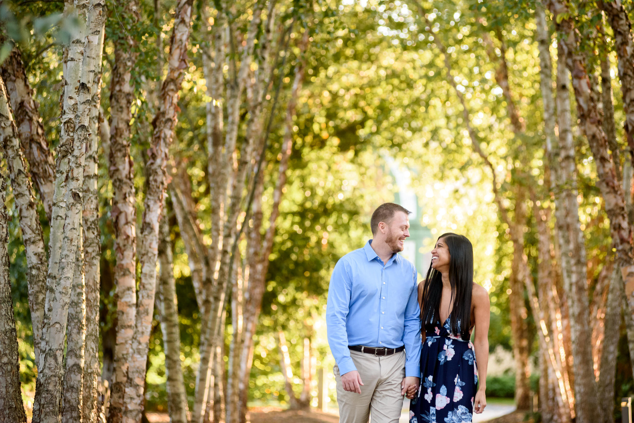 Engagement photos at Grounds for Sculpture