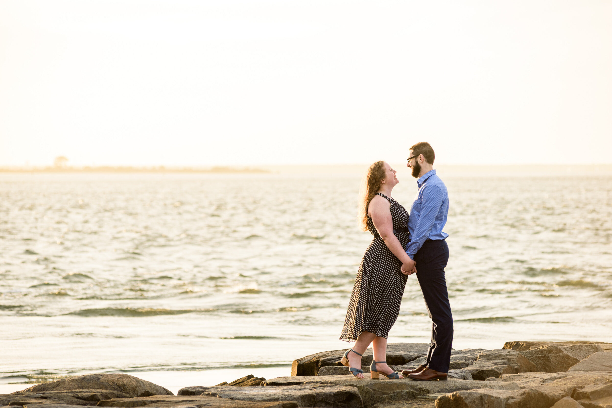 Long Beach Island, NJ engagement photos by the bay