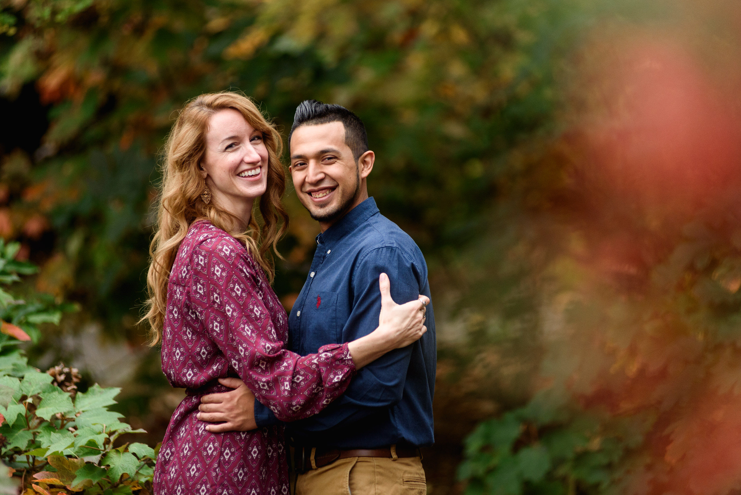 Engagement photos at Longwood Gardents