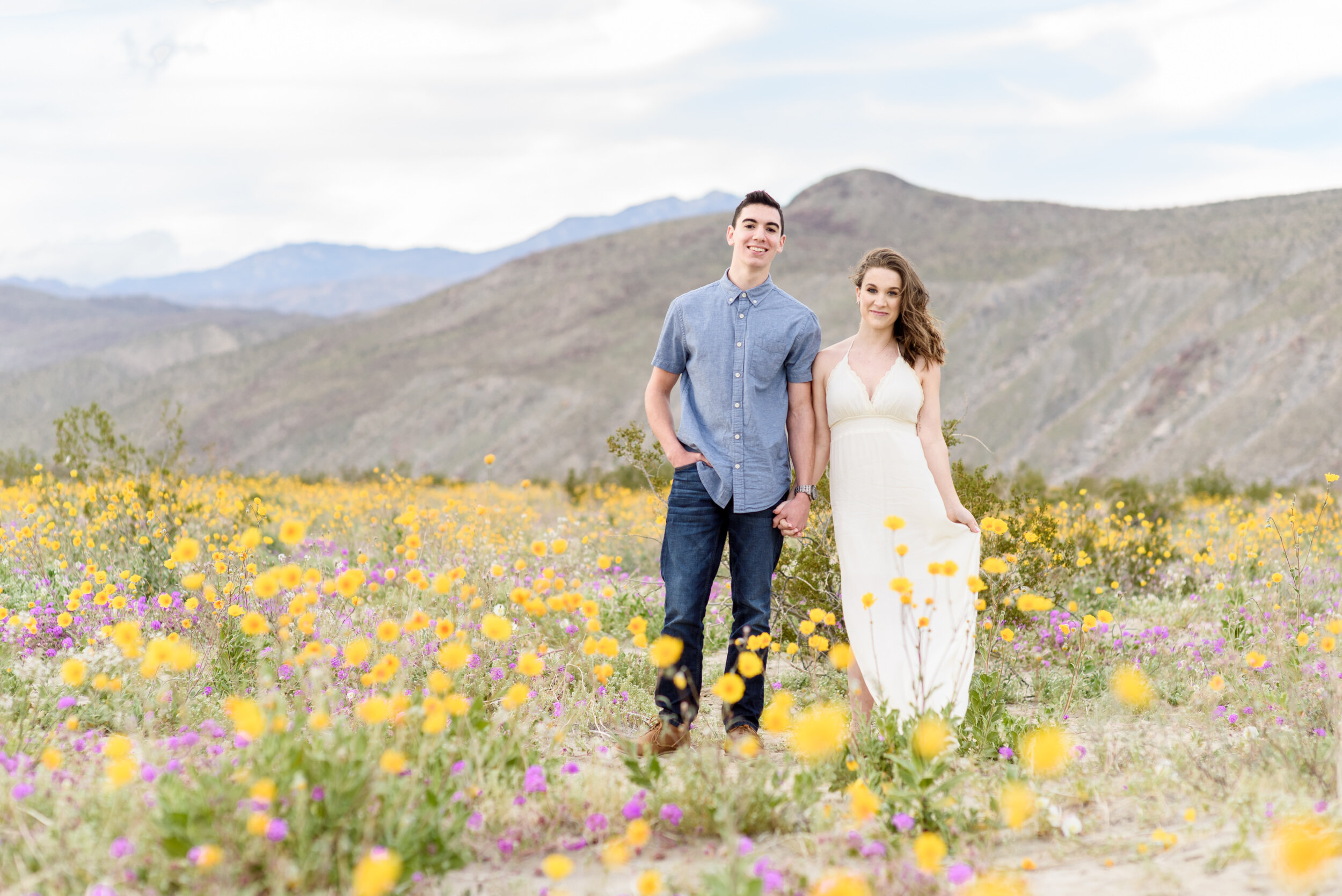 wildflower engagement session 