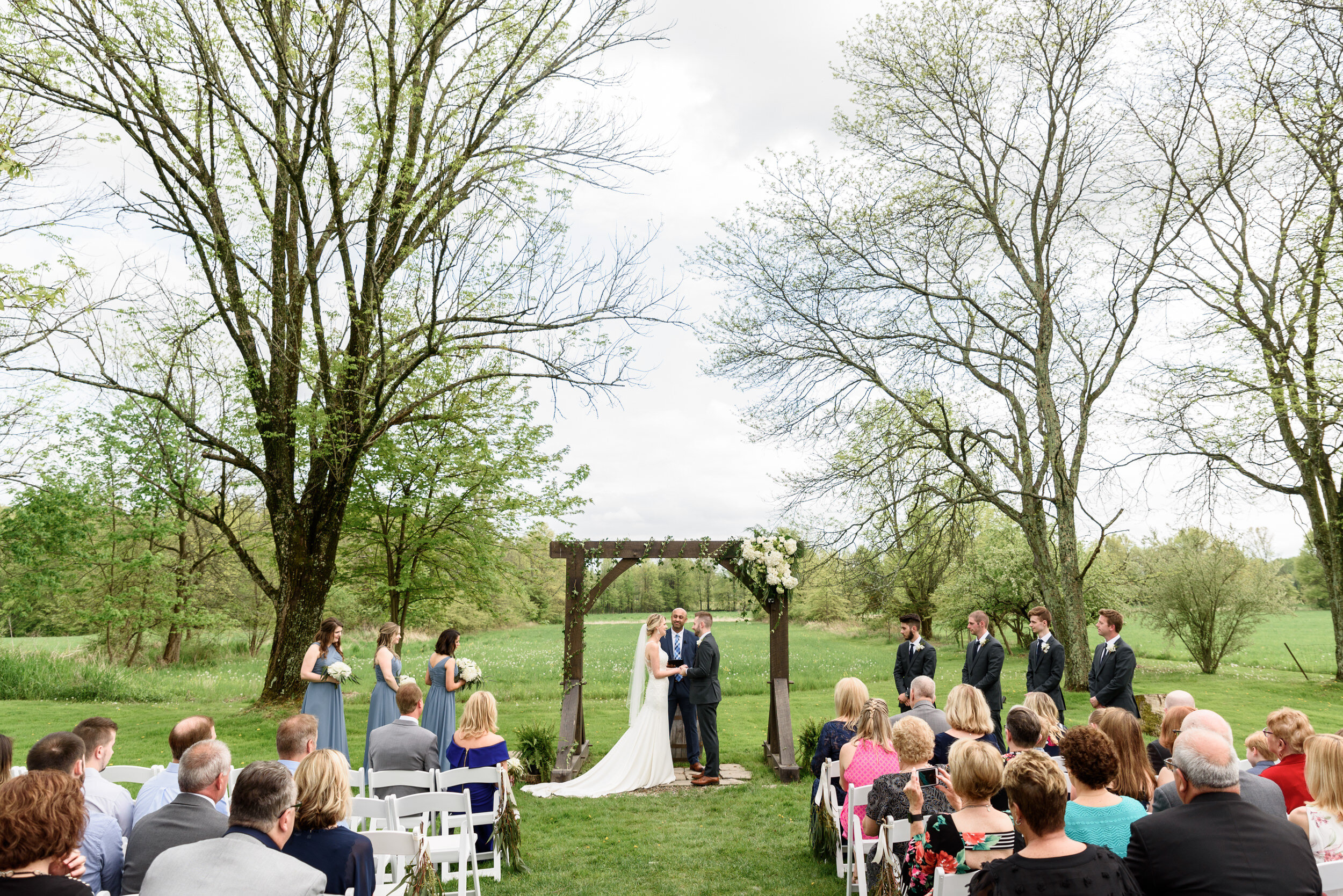 Outdoor wedding at The Farm Bakery and Events - Bucks County wedding photographer