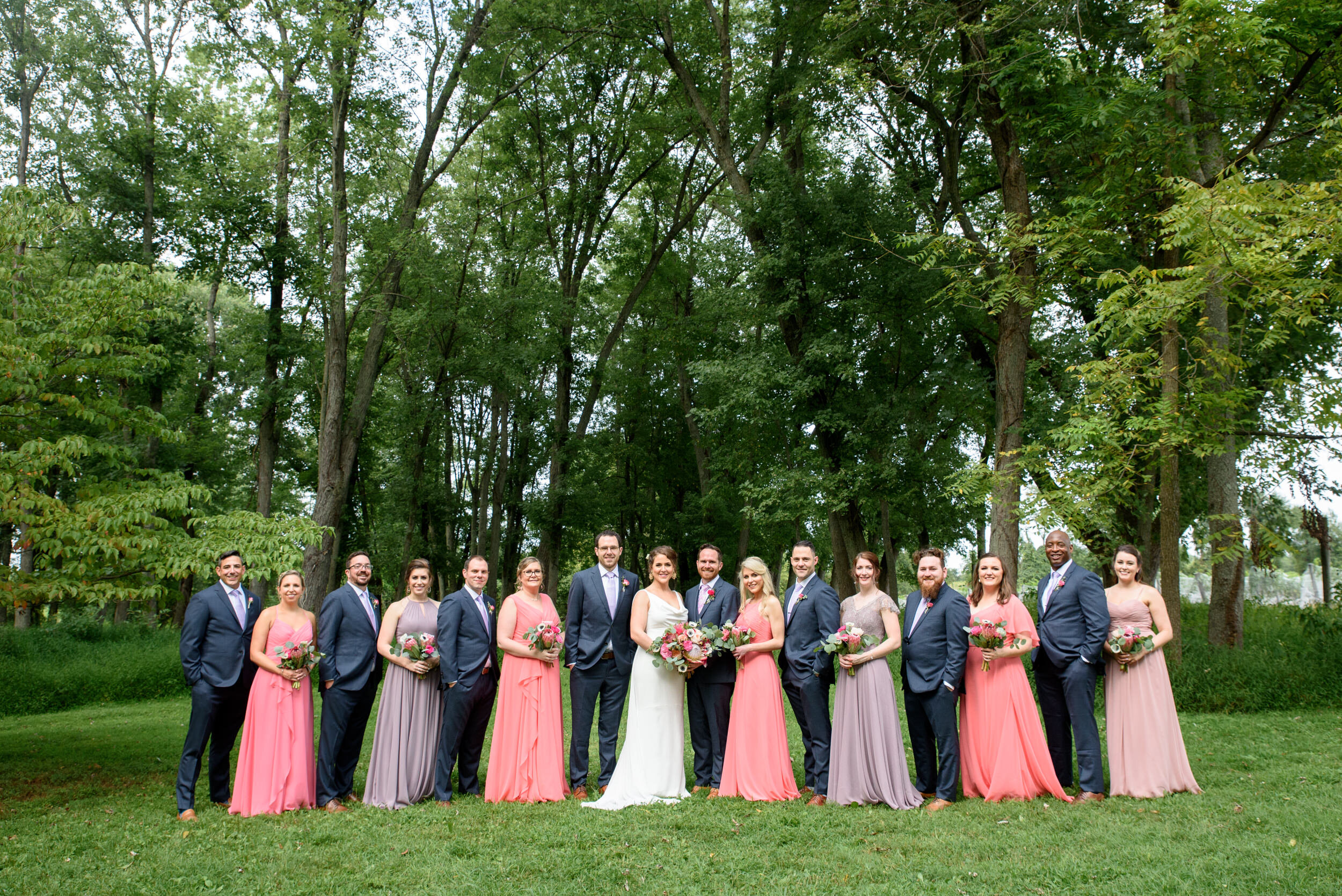 Bridal party at Unionville Vineyards - New Jersey wedding photographer