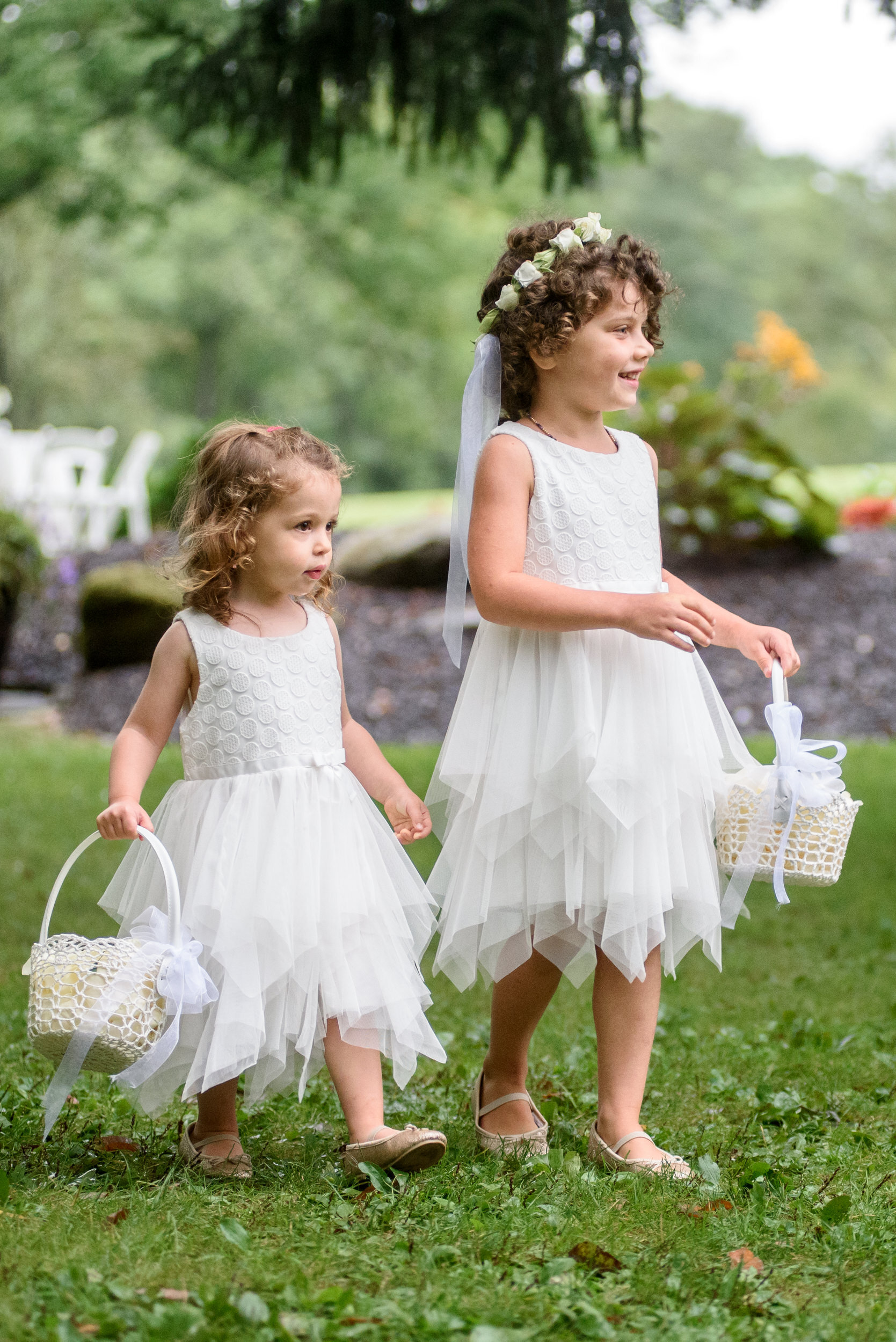 Flower girls at wedding in Pennsylvania