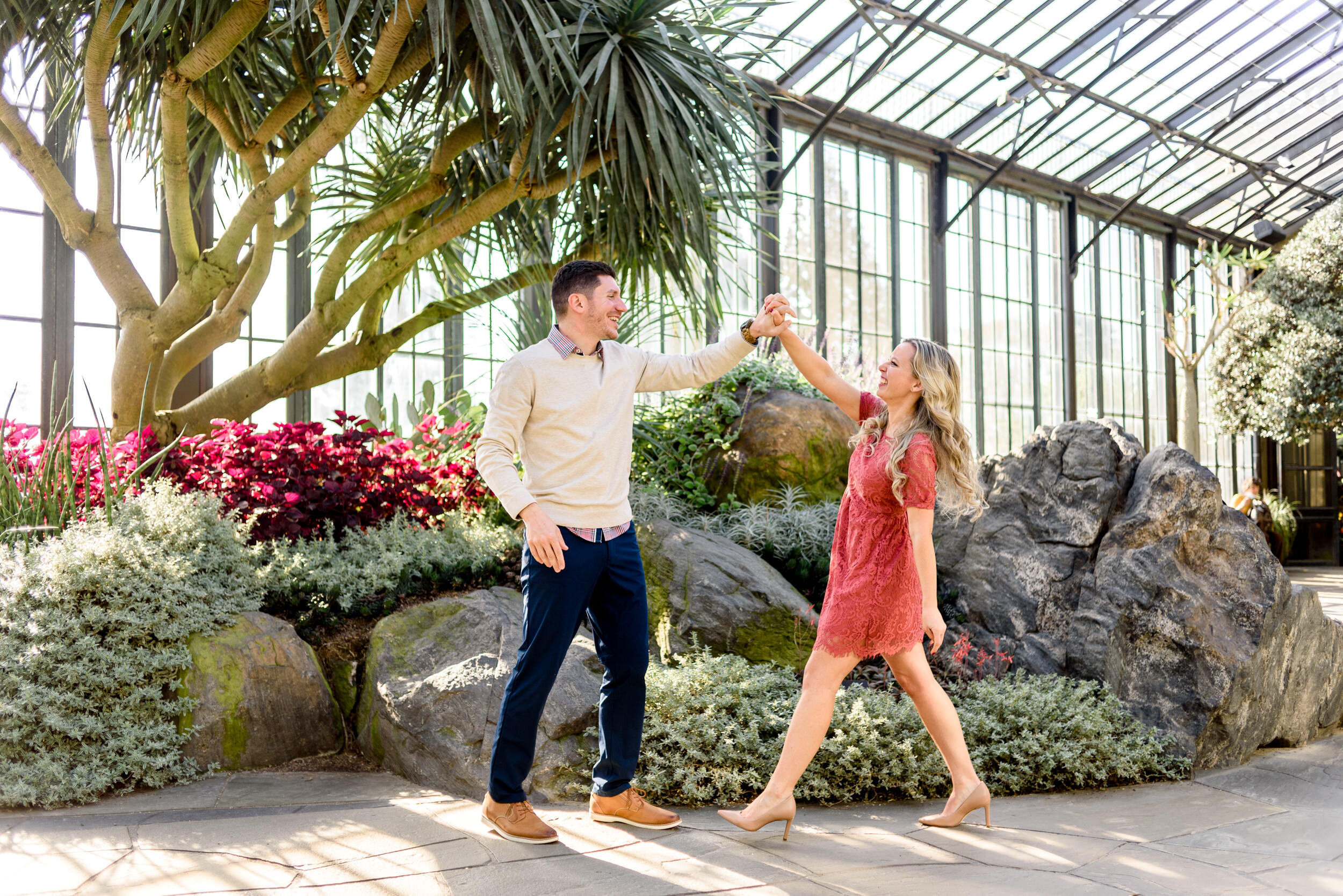 Longwood Gardens engagement photos