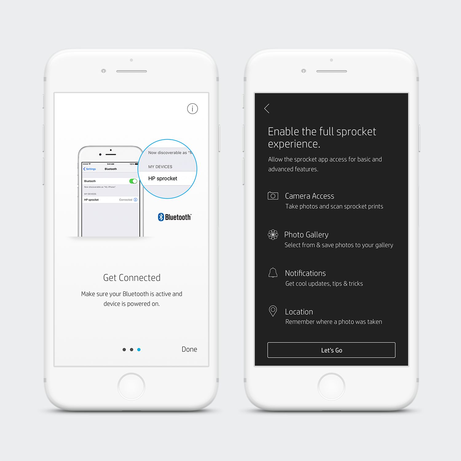 connect sprocket to iphone