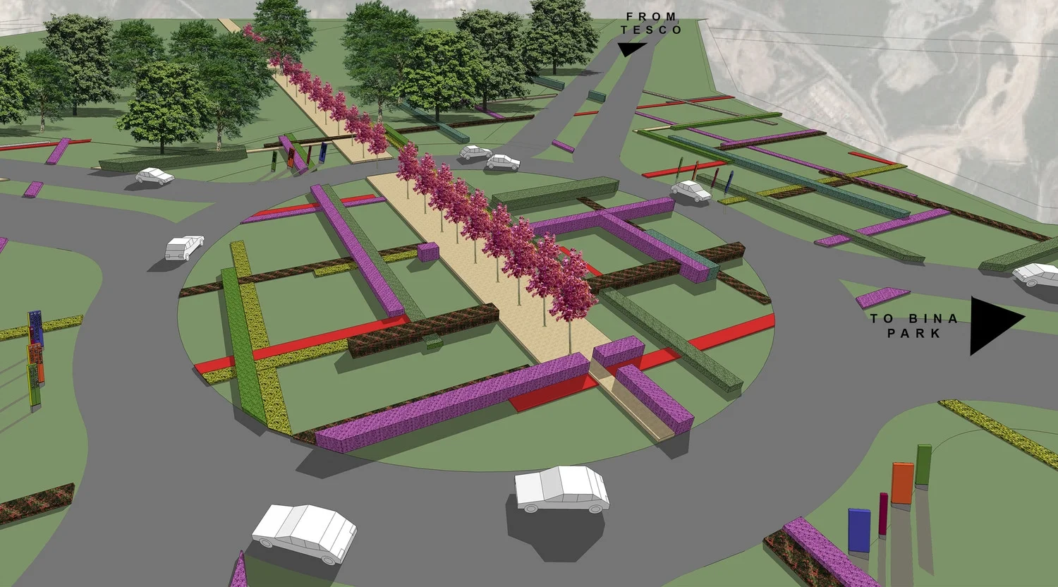 Proposed traffic circle