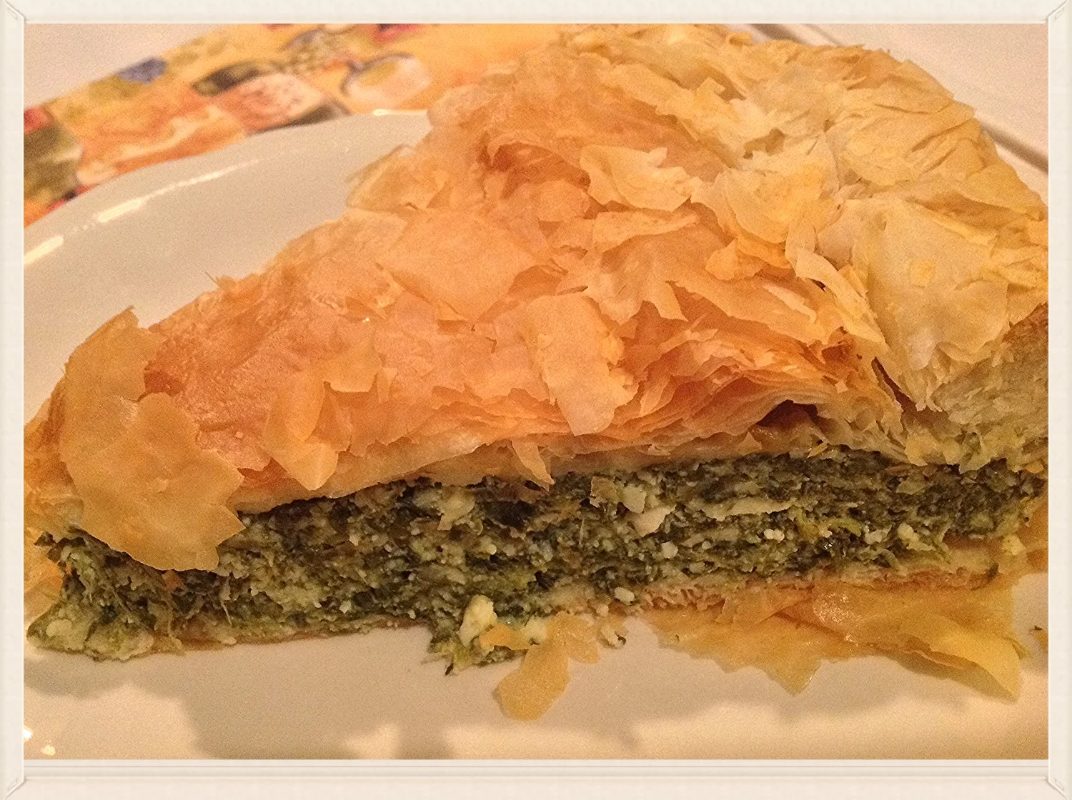    A WEDGE OF OUR SPANAKOPITA   
