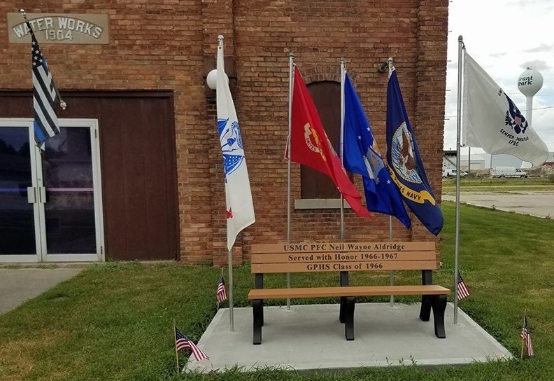 The Military and Aldridge tribute at the Grant Park Police Department.