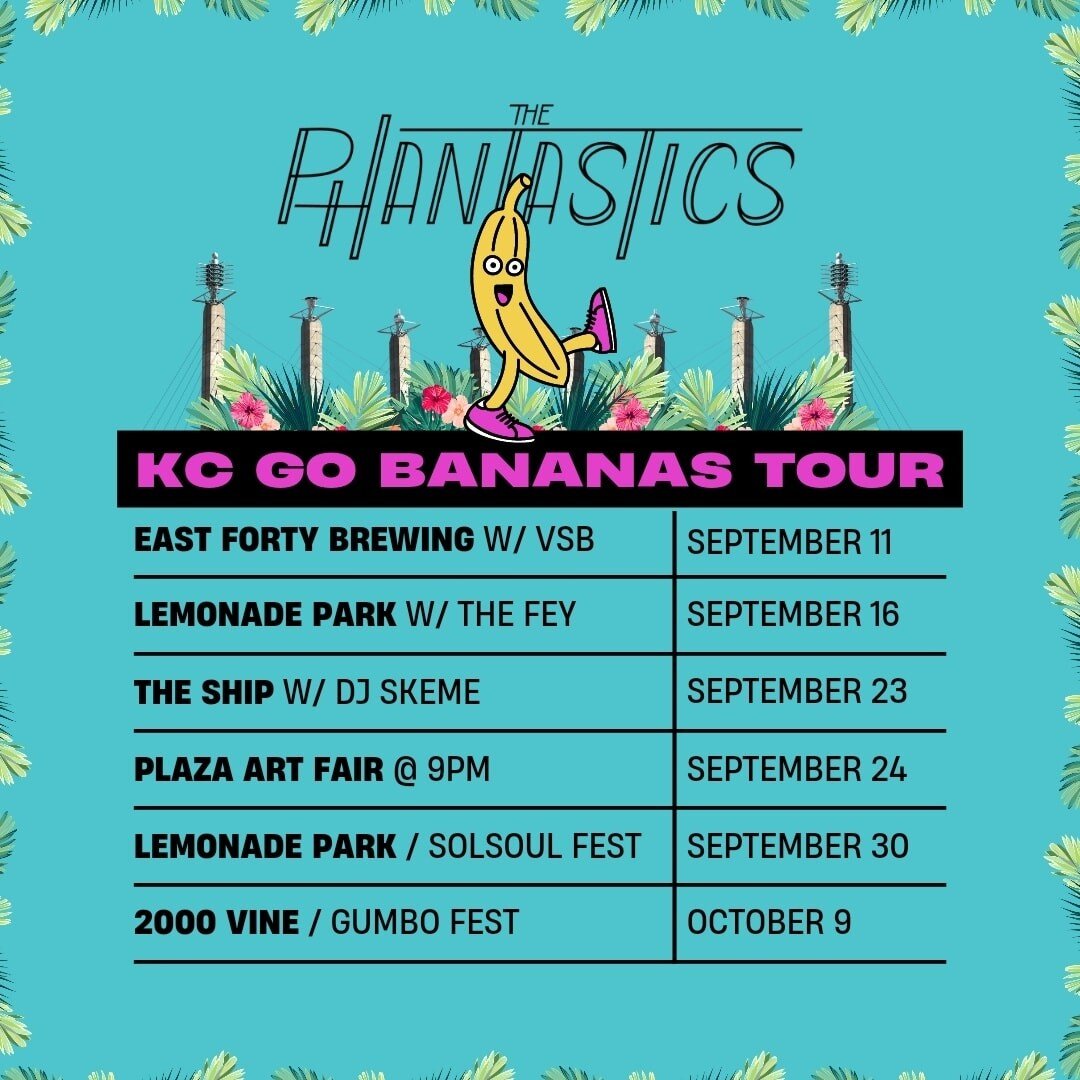 Announcing! KC Go Bananas Tour: A month-long ass-shaking extravaganza. Grab your calendar, pick your dates and come ready to go bananas!!!😎🍌