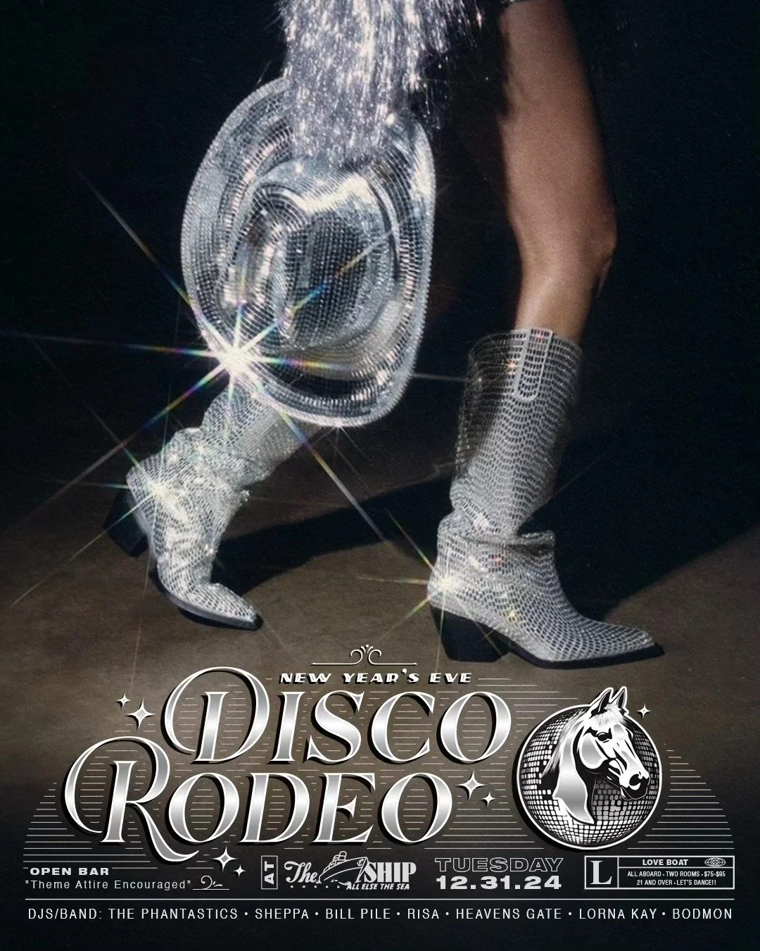 🪩 🎉 Tuesday, Dec. 31st @loveboatkc presents: 𝐃𝐈𝐒𝐂𝐎 𝐑𝐎𝐃𝐄𝐎 &bull; 𝐍𝐘𝐄 &bull; 𝐁𝐋𝐎𝗪𝐎𝐔𝐓 at @theshipkc &bull; 8:30pm-1/1:30am⁣⁣⁣⁣⁣
⁣
🪩🎧 𝐌𝐔𝐒𝐈𝐂: 𝐃𝐉𝐬: @lkscountryclub &bull; Sheppa @appehs &bull; @billpile816 &bull; @heavensgat