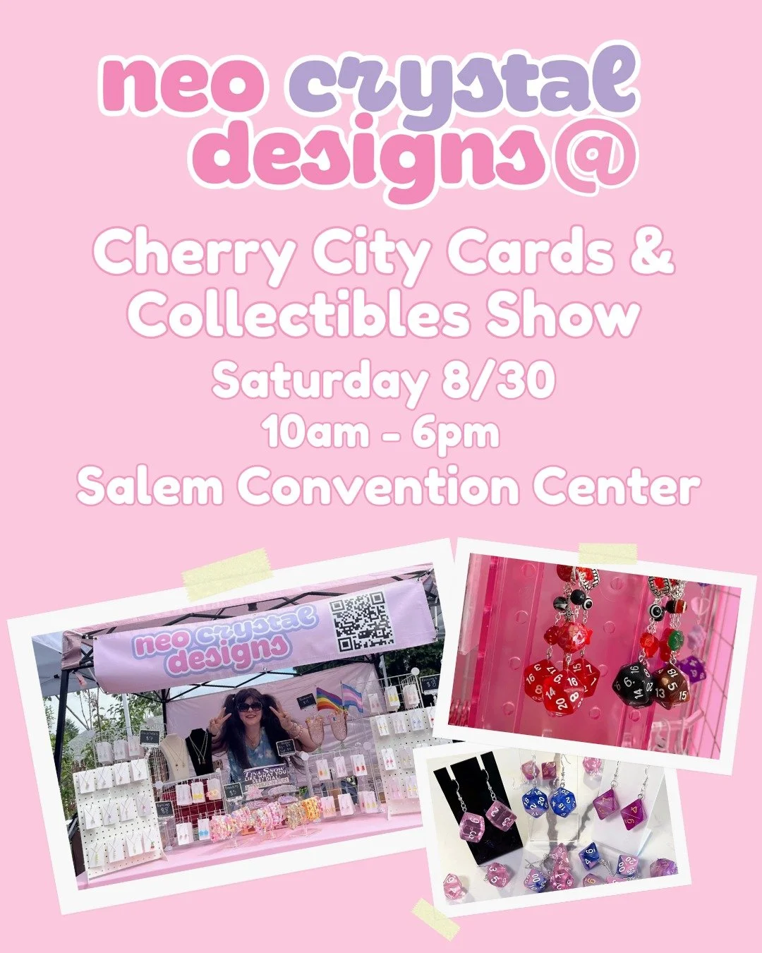 Market dates don't stop! Come down to Salem and check out my DnD dice products!