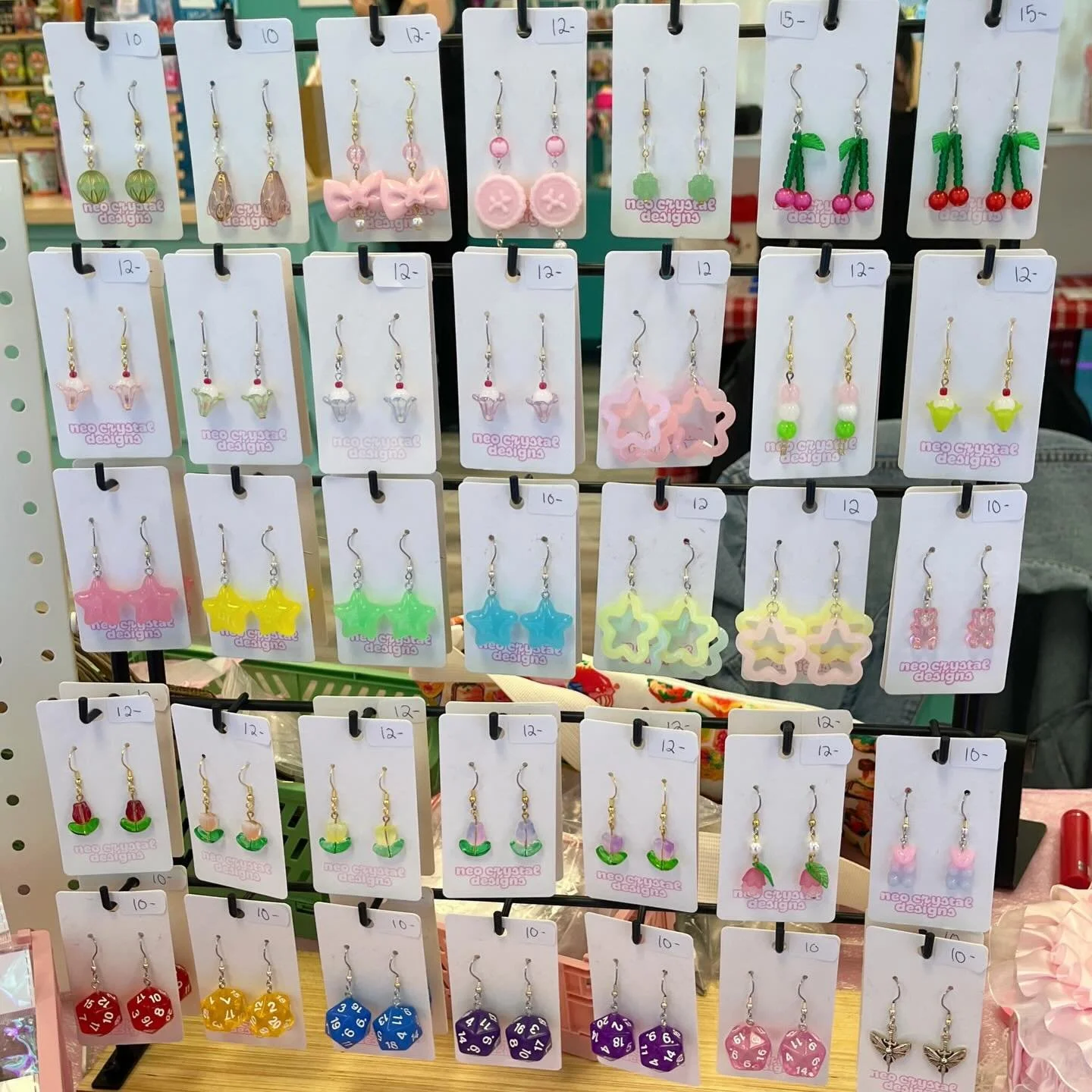 Some earrings I&rsquo;ll have at @cloudcityflea in December 🥰