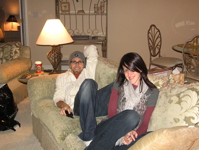Couch time during our first year of marriage:)