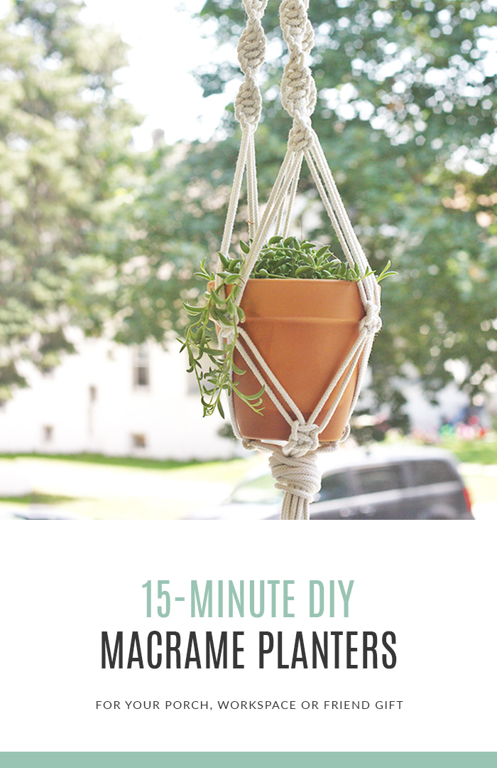 15 Minute DIY Macrame Plant Hangers