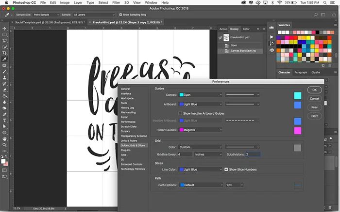 DIY Typography Wall Mural - Create a grid