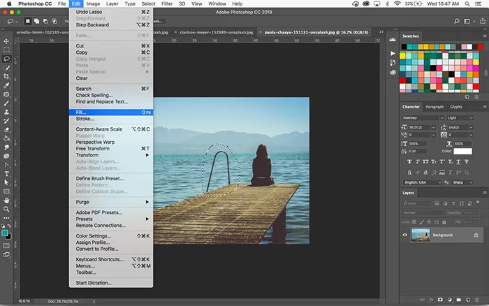 How to get rid of unwanted objects with Photoshop's content-aware fill tool