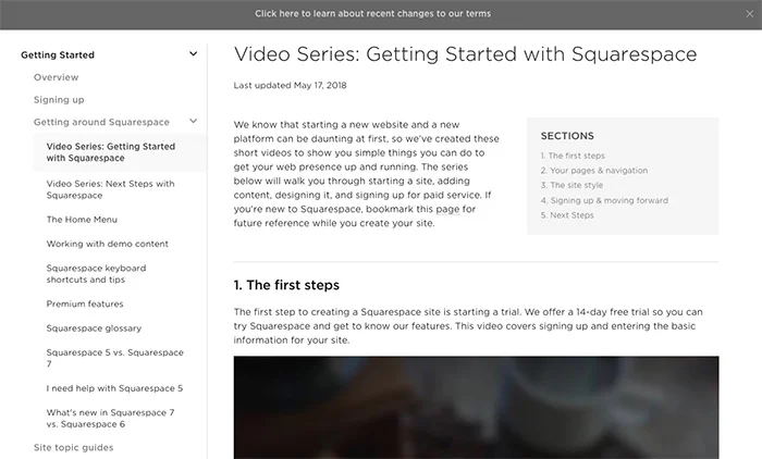 Squarespace Help - Getting Started