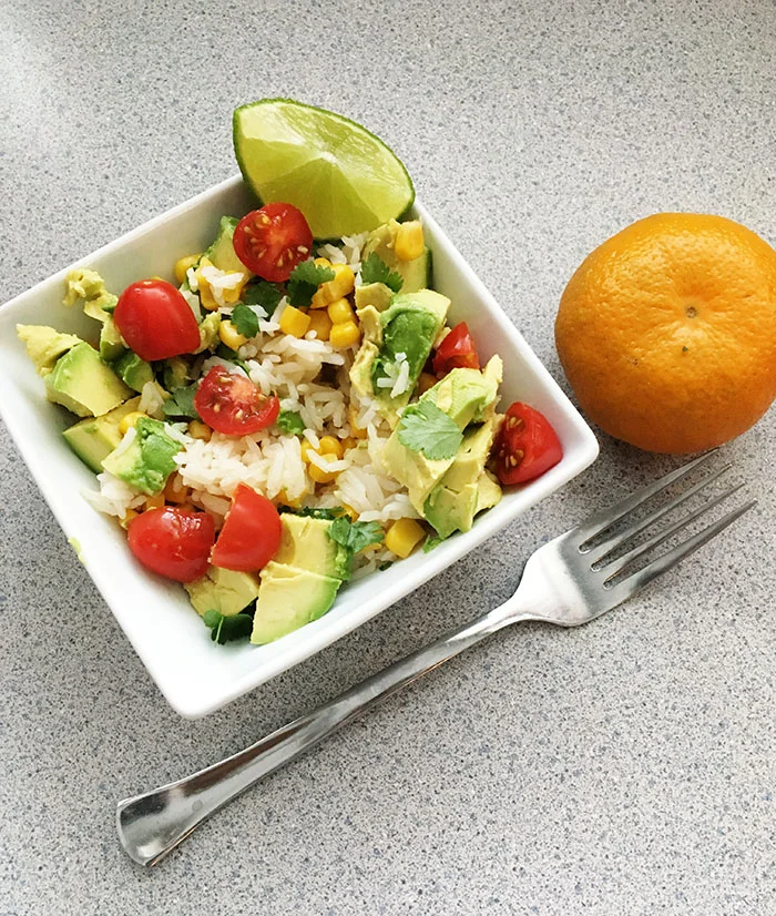 131 Method - Cilantro Avocado Tomato Corn Rice Bowl Lunch