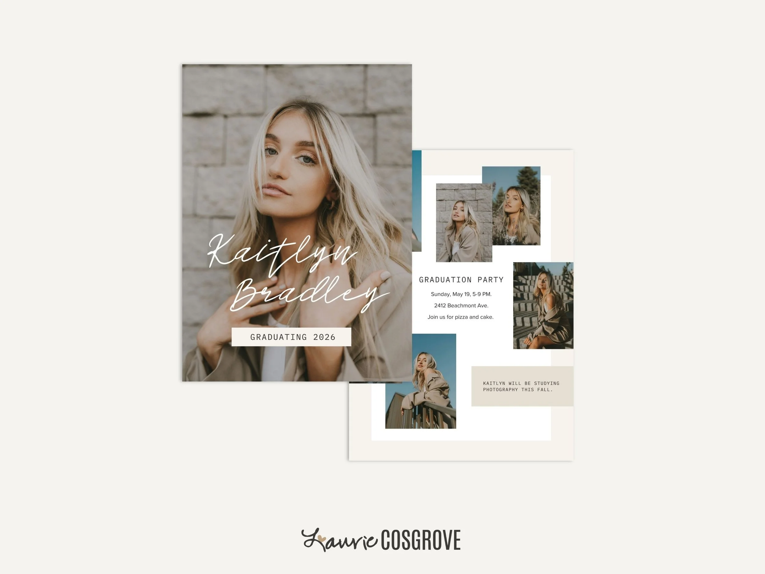 Graduation Invitation Template - Elevate B