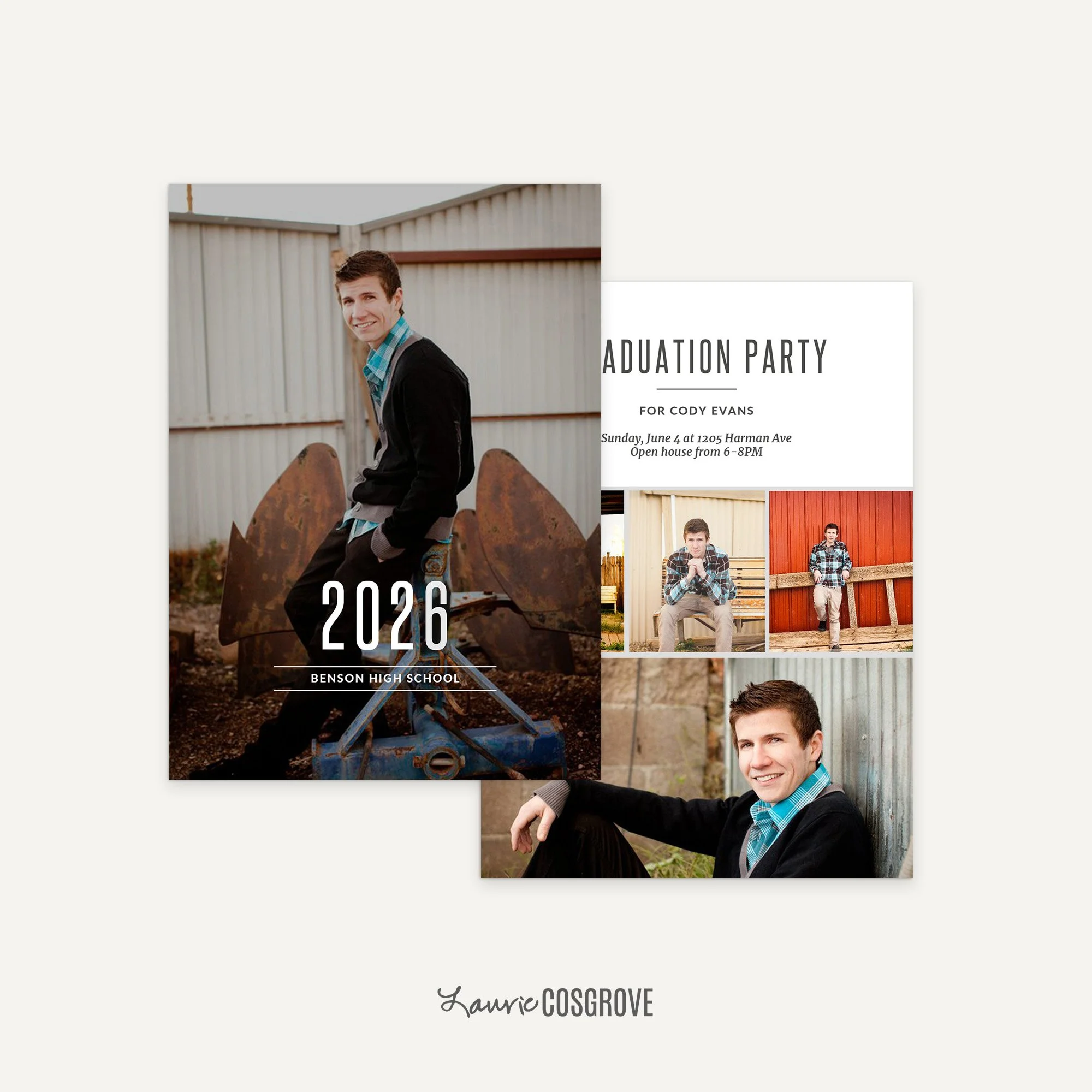 Guys Graduation Card Template - Charming C