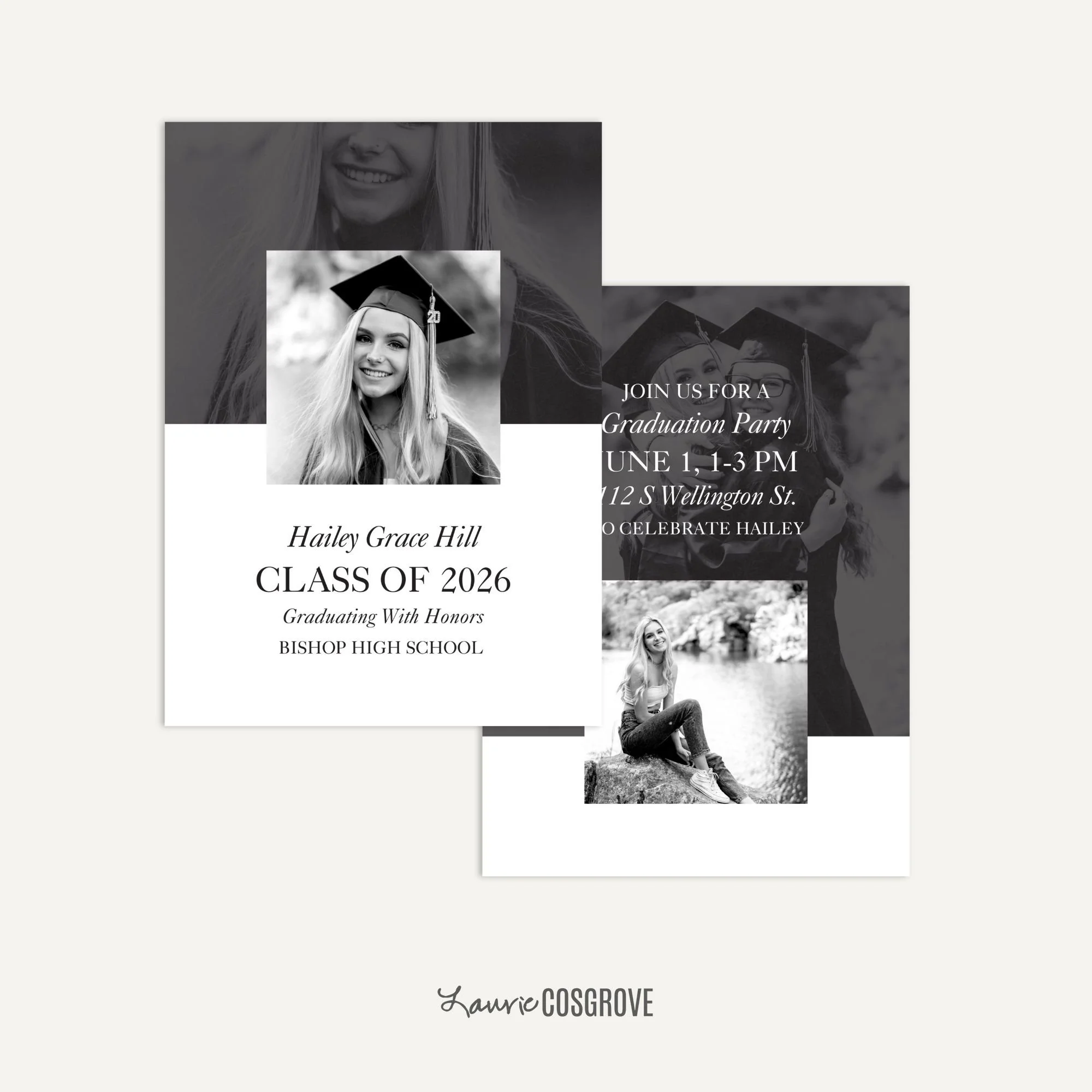Graduation Announcement Template - New Heights Card A