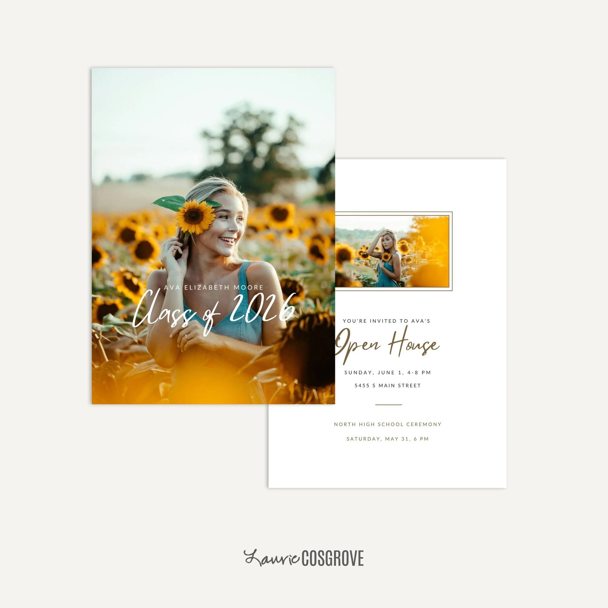 Graduation Announcement Template - Glorious Card A