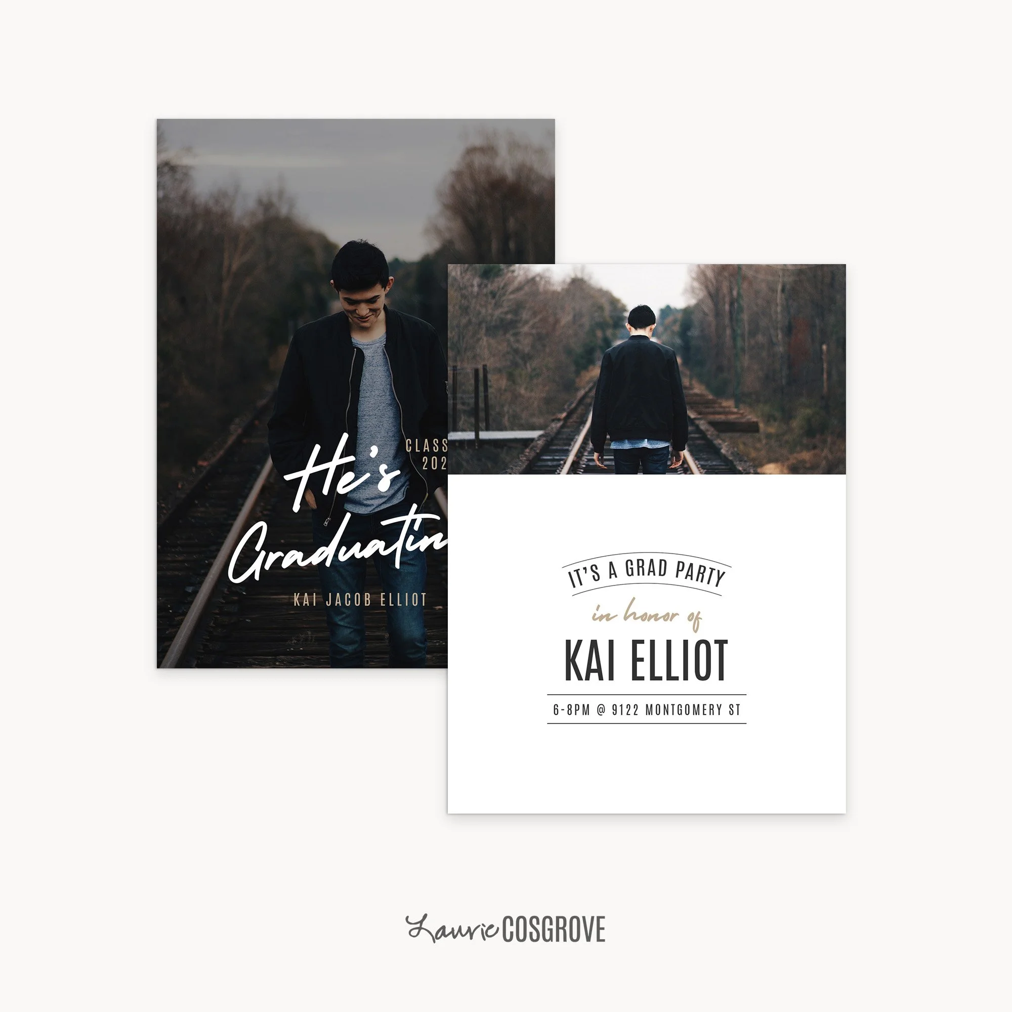 Guys Graduation Invitation - Steady B