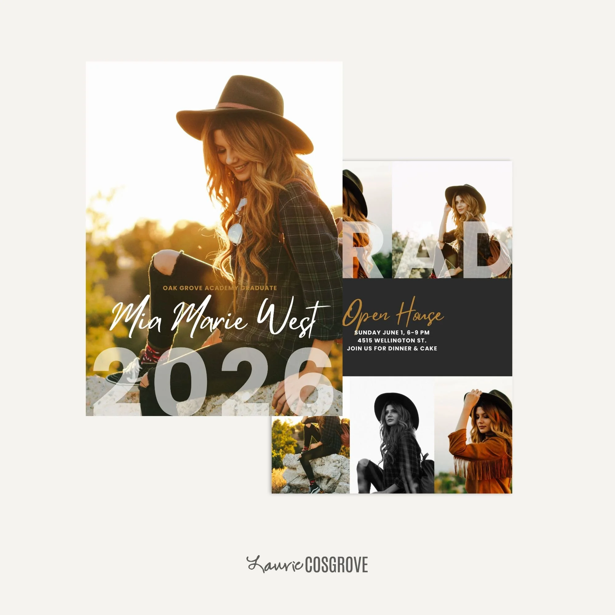 Graduation Announcement Template - Milestone Card A