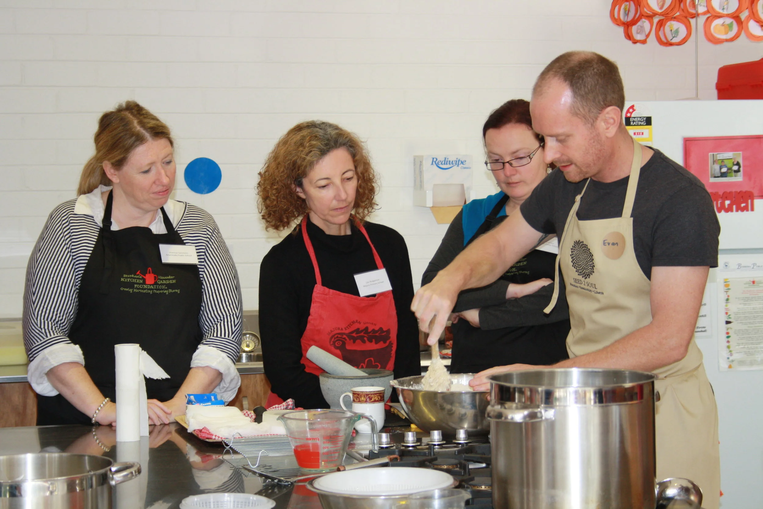 3 Adding ricotta whey to the sourdough 'mother'.JPG