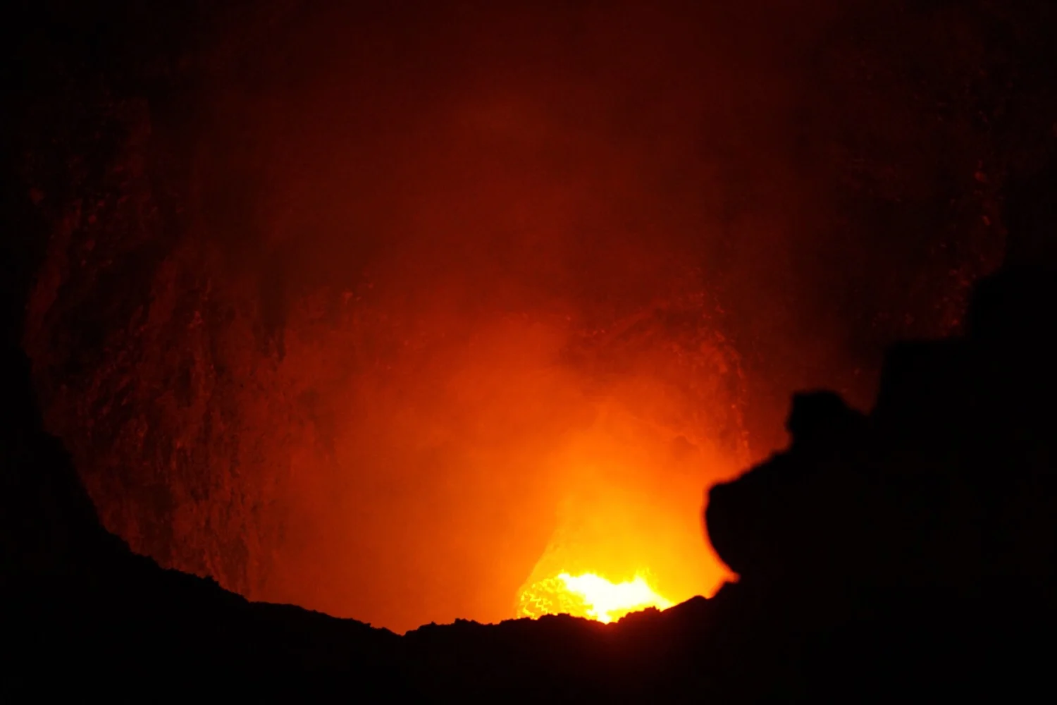 Brodelnde Lava: Vulkan Masaya.