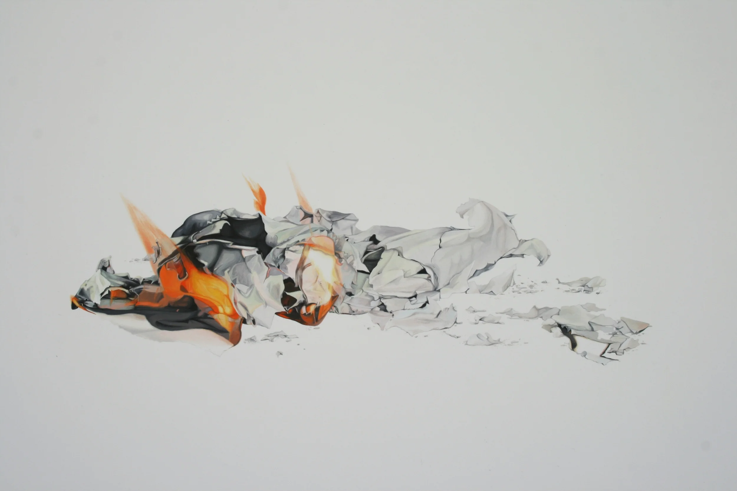 Detail, Incinerate (Unfinished, Still Life with Flowers, 2008), 5