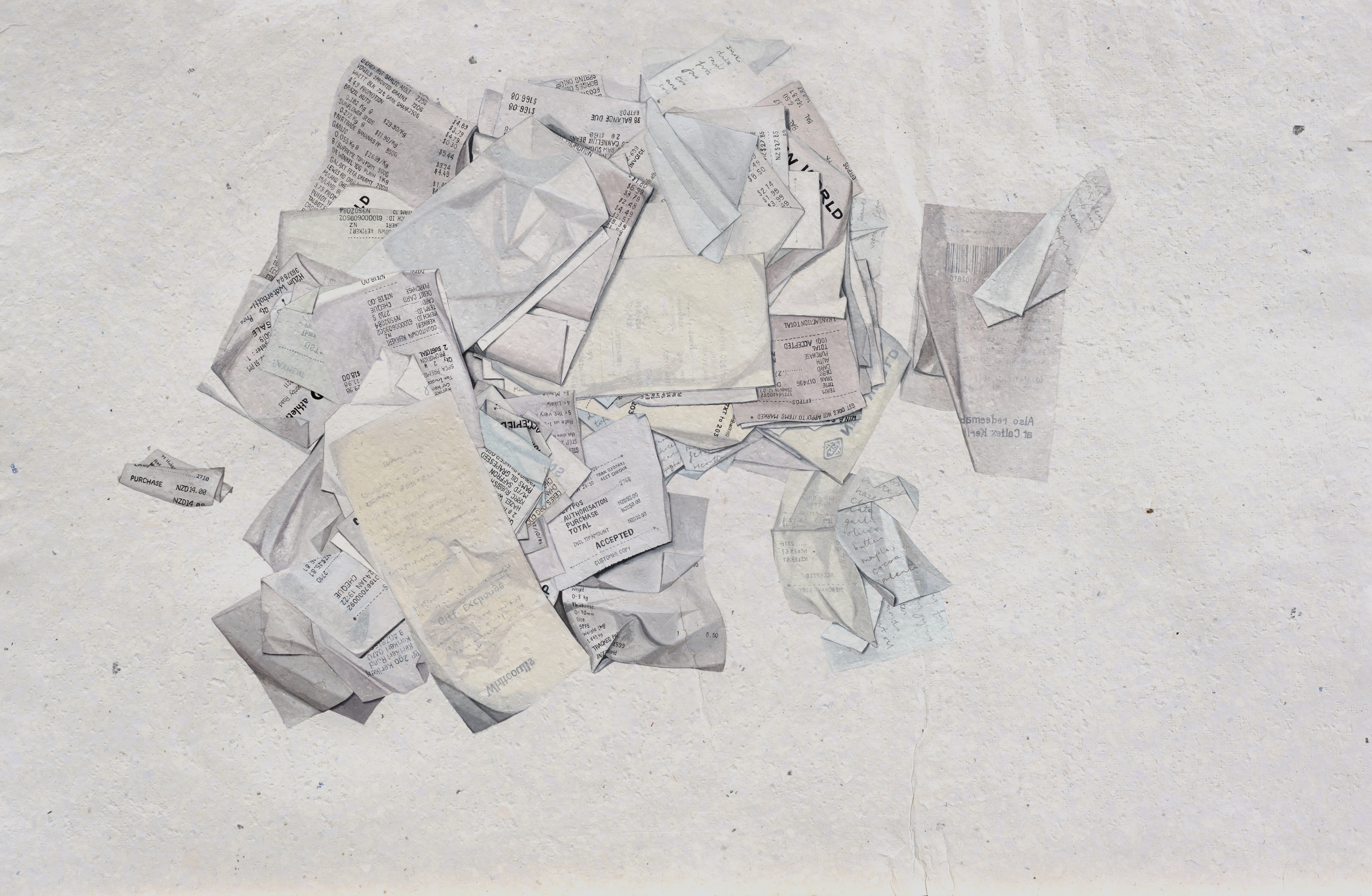 Of Itself (Receipts and Shopping Lists), 2016
