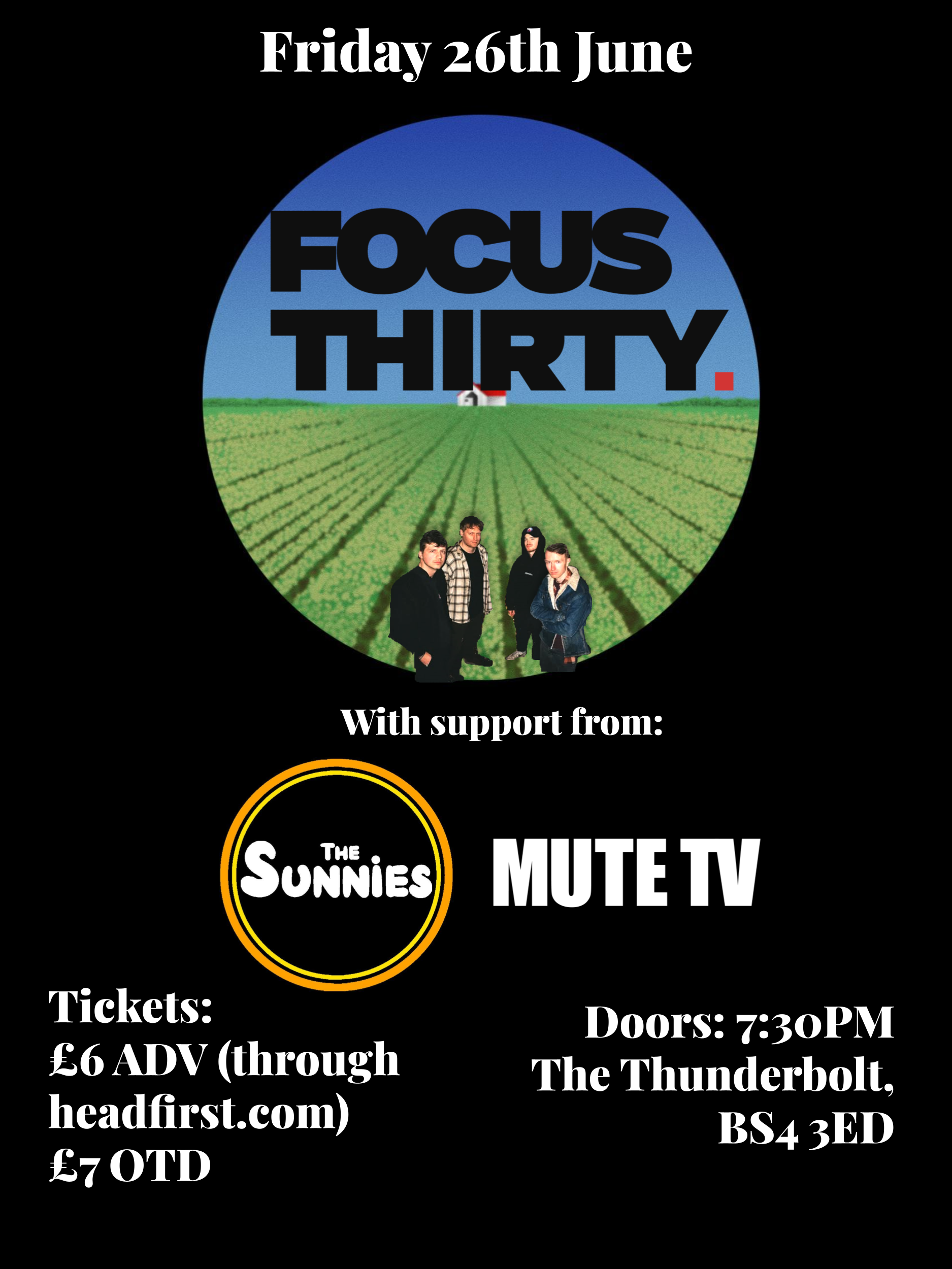 FOCUS THIRTY + The Sunnies + Mute TV 