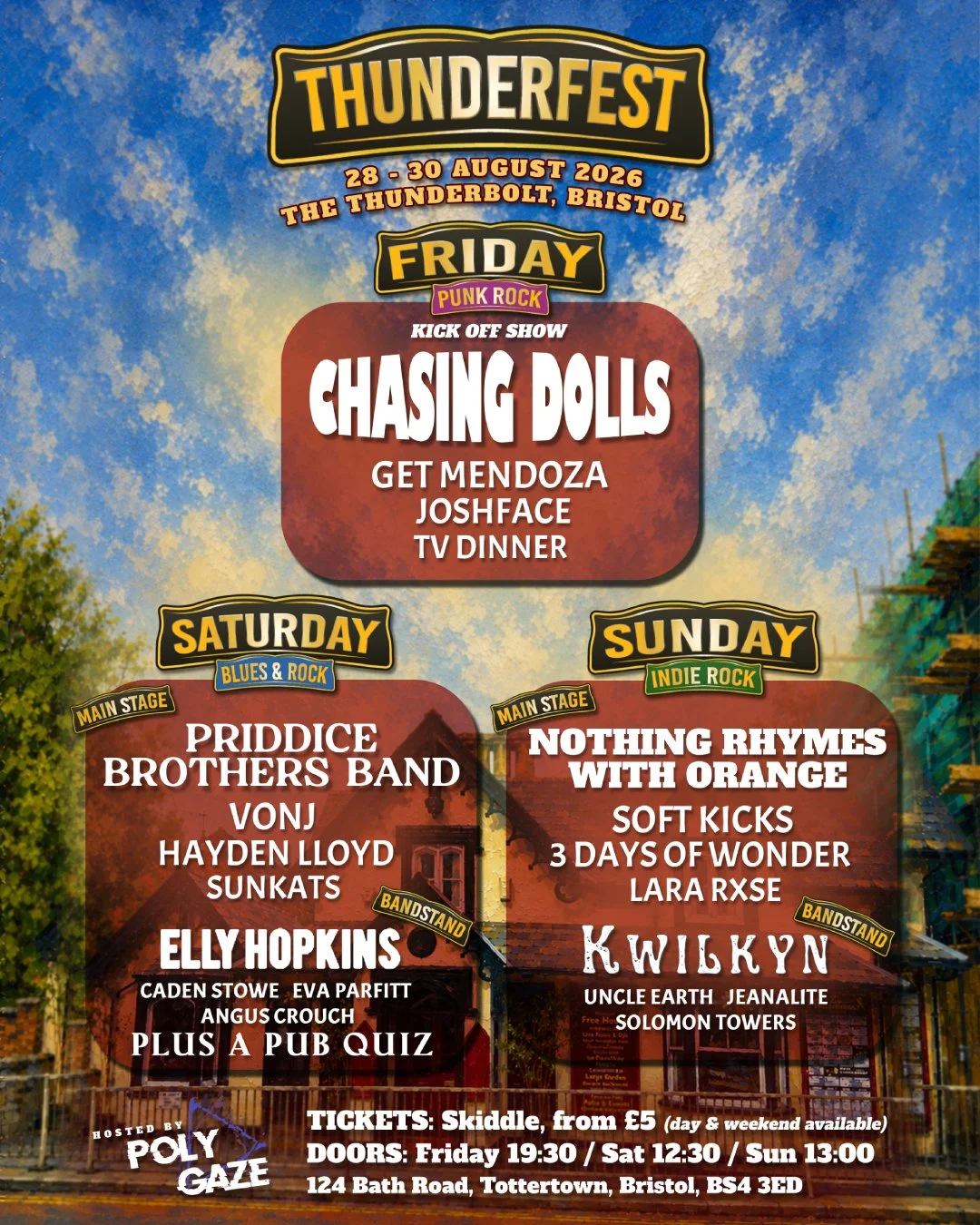 Polygaze Presents: THUNDERFEST DAY 2 - BLUES &amp; ROCK + PUB QUIZ!