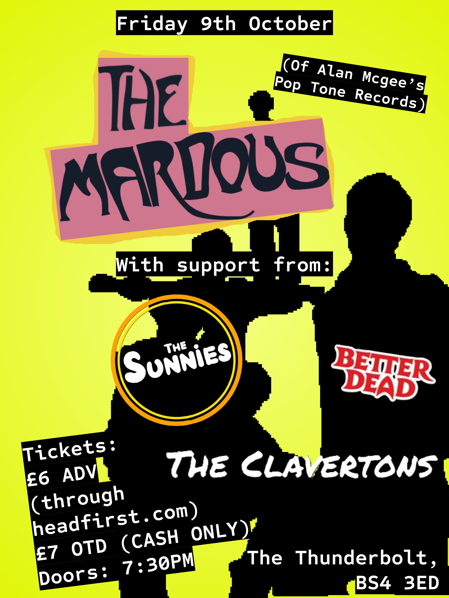 THE MARDOUS + Better Dead + The Sunnies + The Clavertons