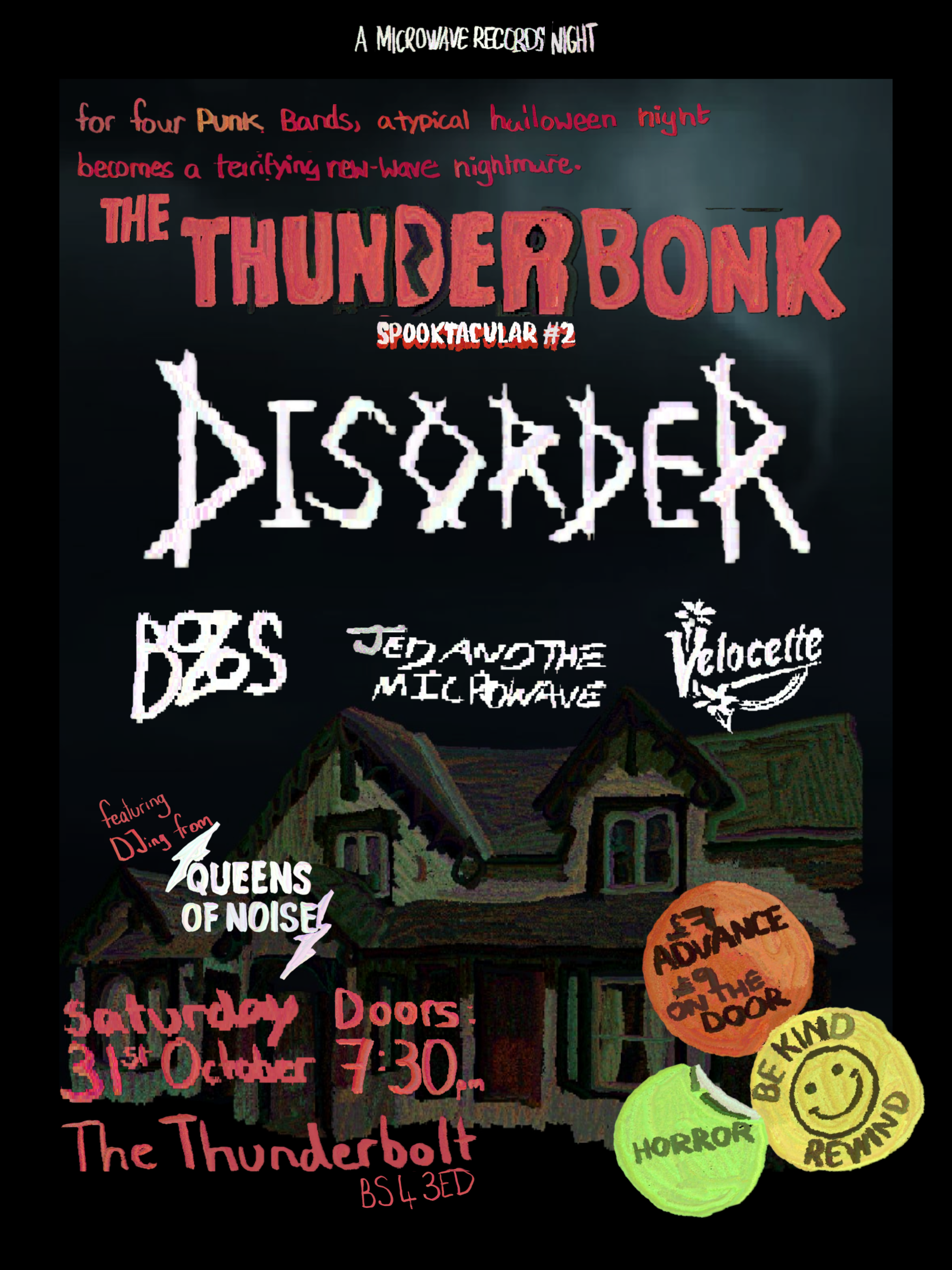 THUNDERBONK SPOOKTACULAR #2: DISORDER/BOZOS/JED AND THE MICROWAVE/VELOCETTE
