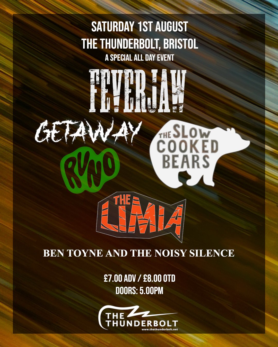 FEVERJAW + Getaway + The Limia + Myles Edwards + Ben Toyne And The Noisy SIlence