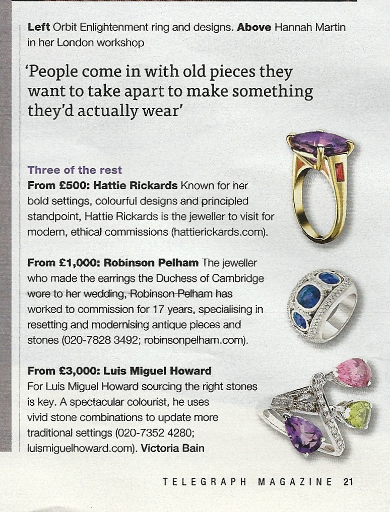Saturday Telegraph Magazine, Novemeber 2011